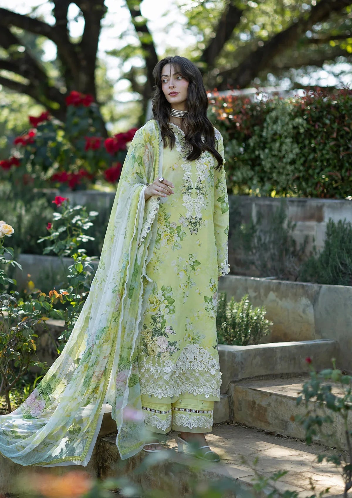 Signature Embroidered Lawn Prints – ESA-7A IVORY SEASON