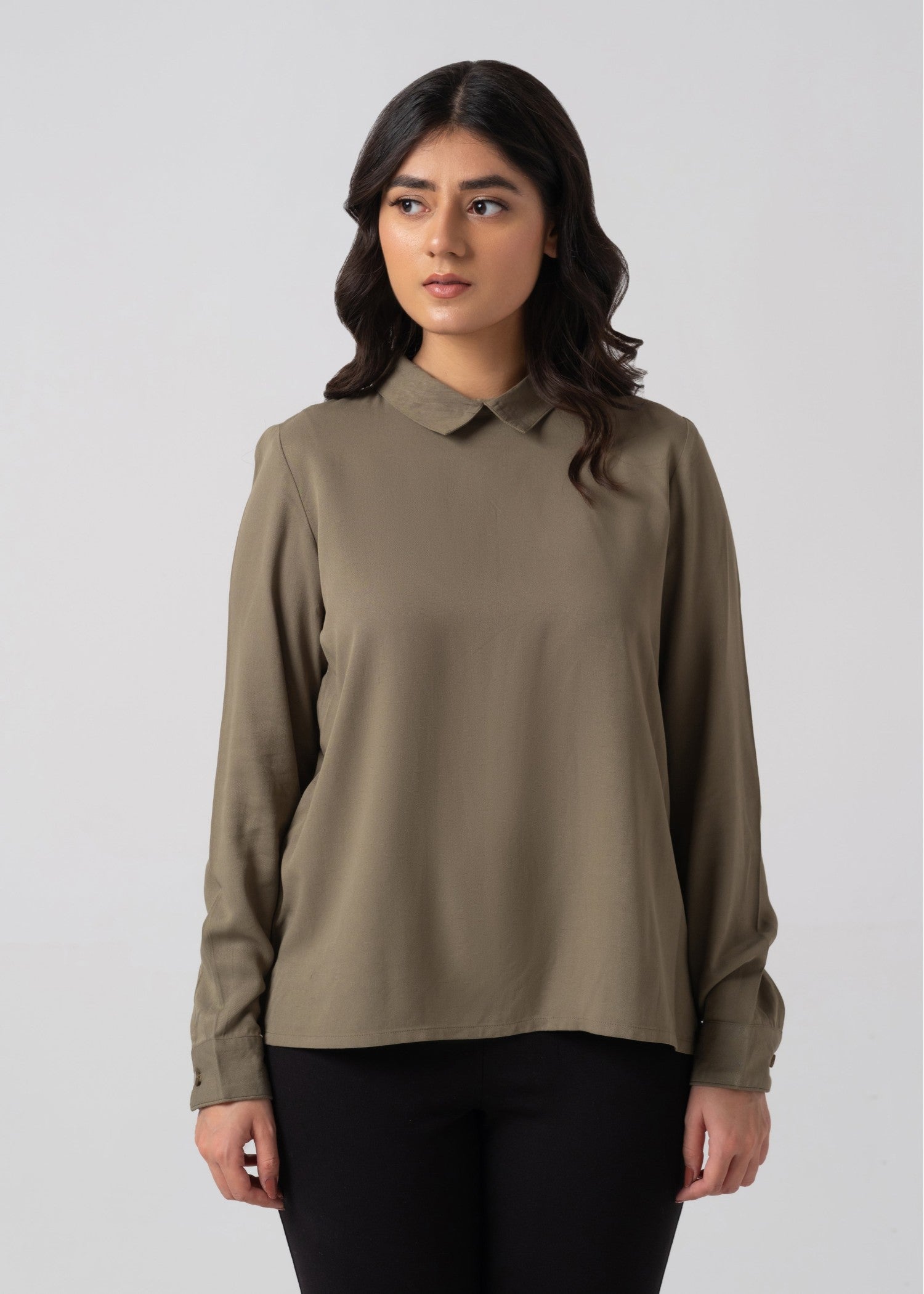 cotton Top in Olive green