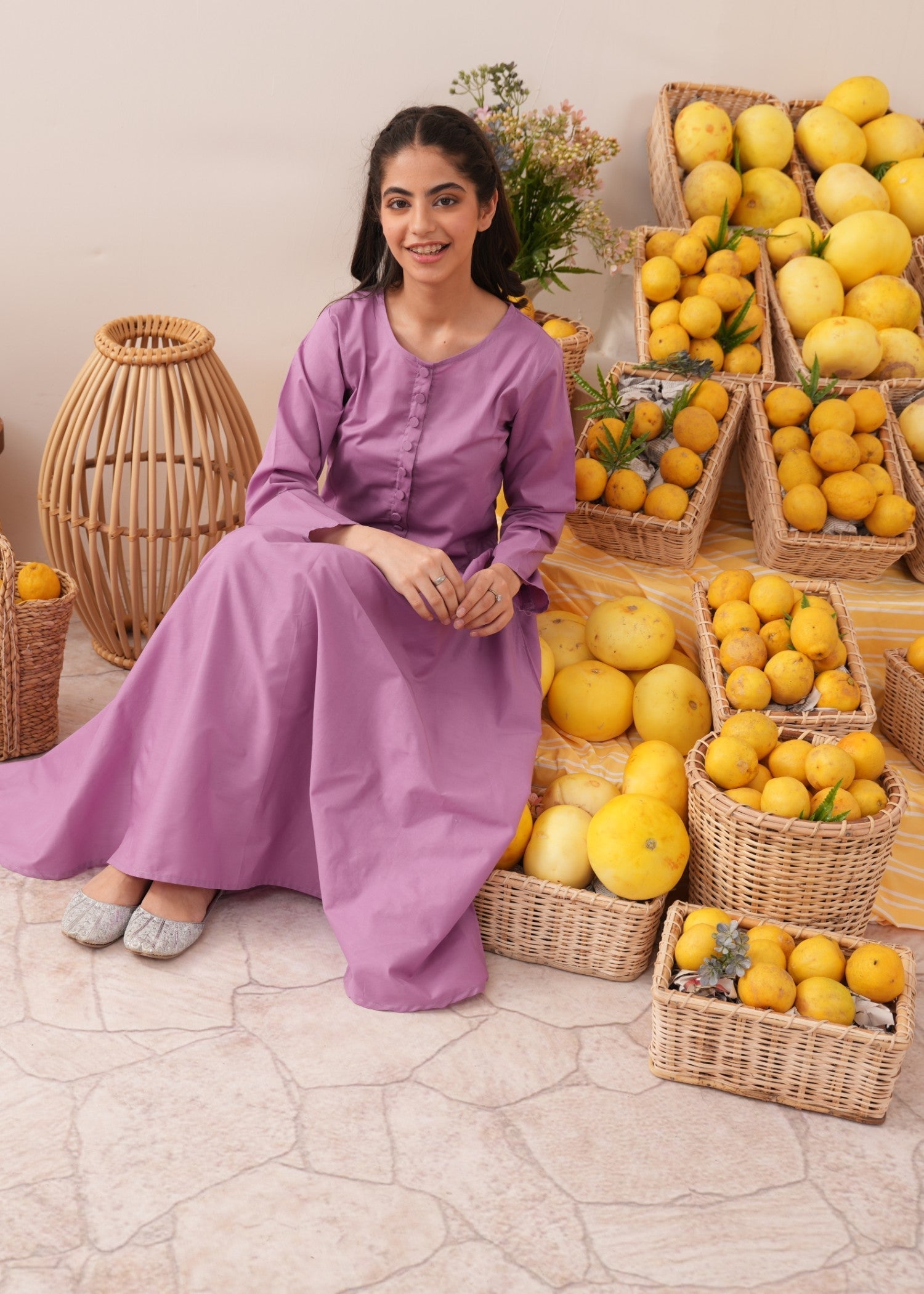 cotton Maxi in Mauve