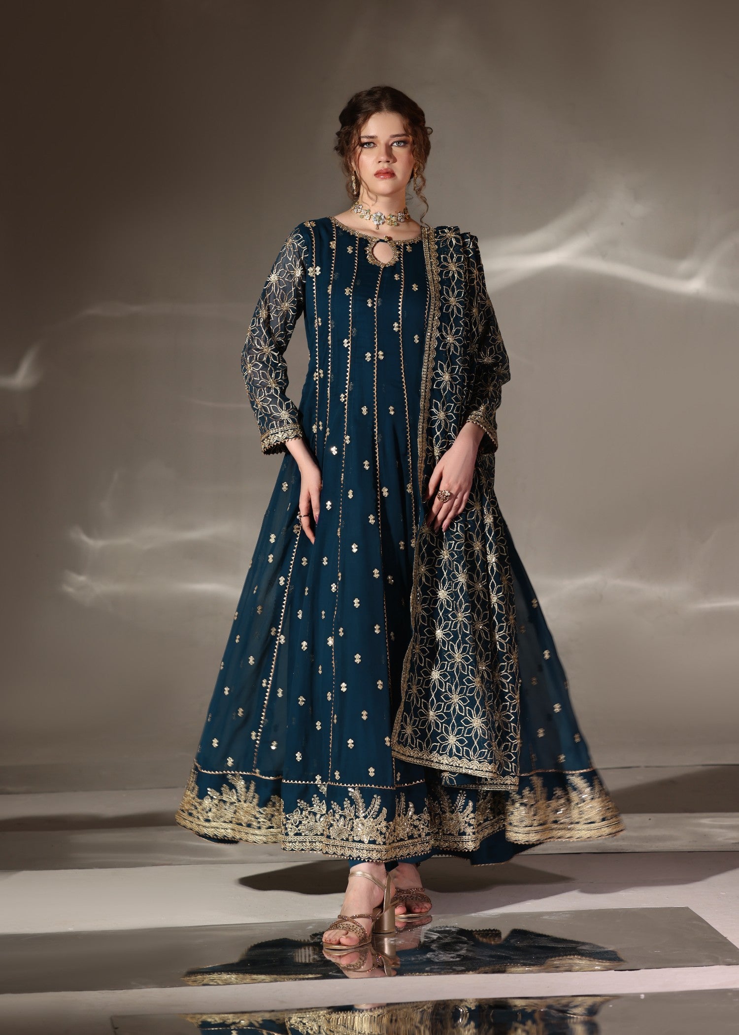 chiffon Maxi in Cobalt blue