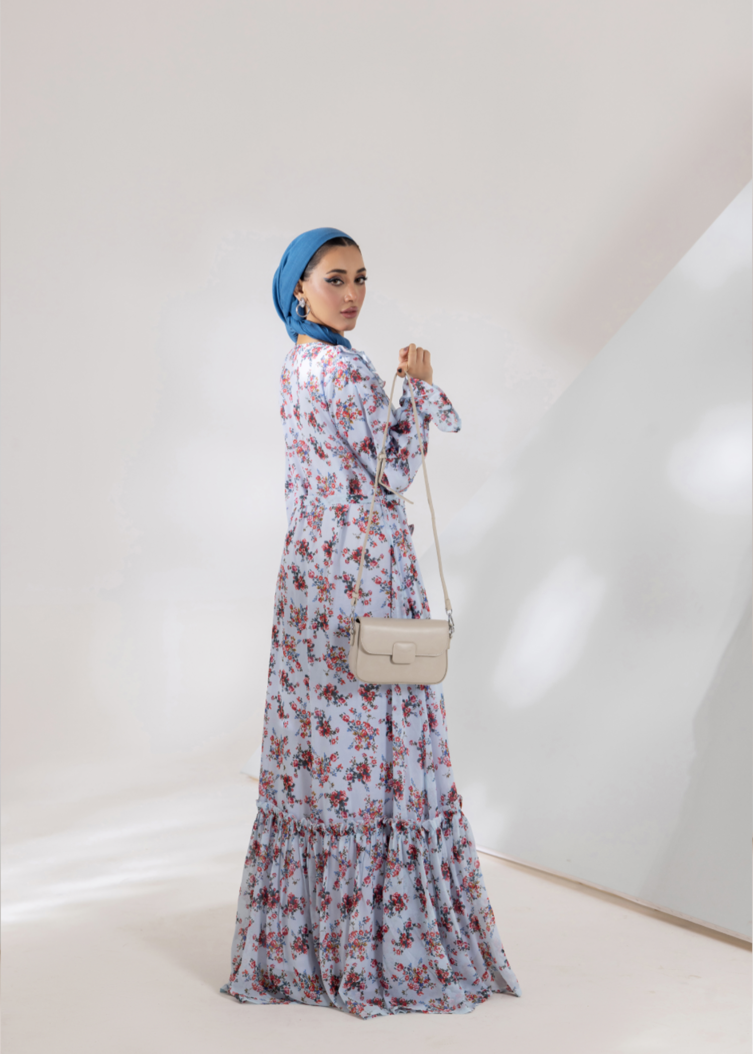 chiffon Maxi in Cloud blue