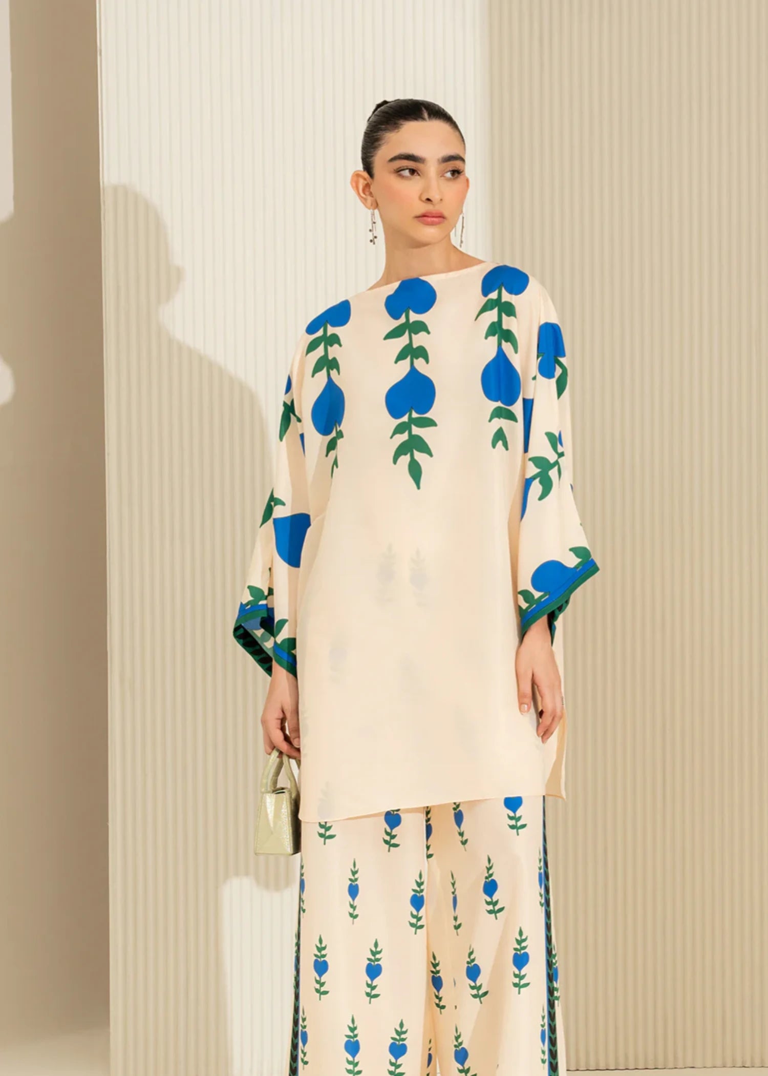 crepe Kurti in Cream