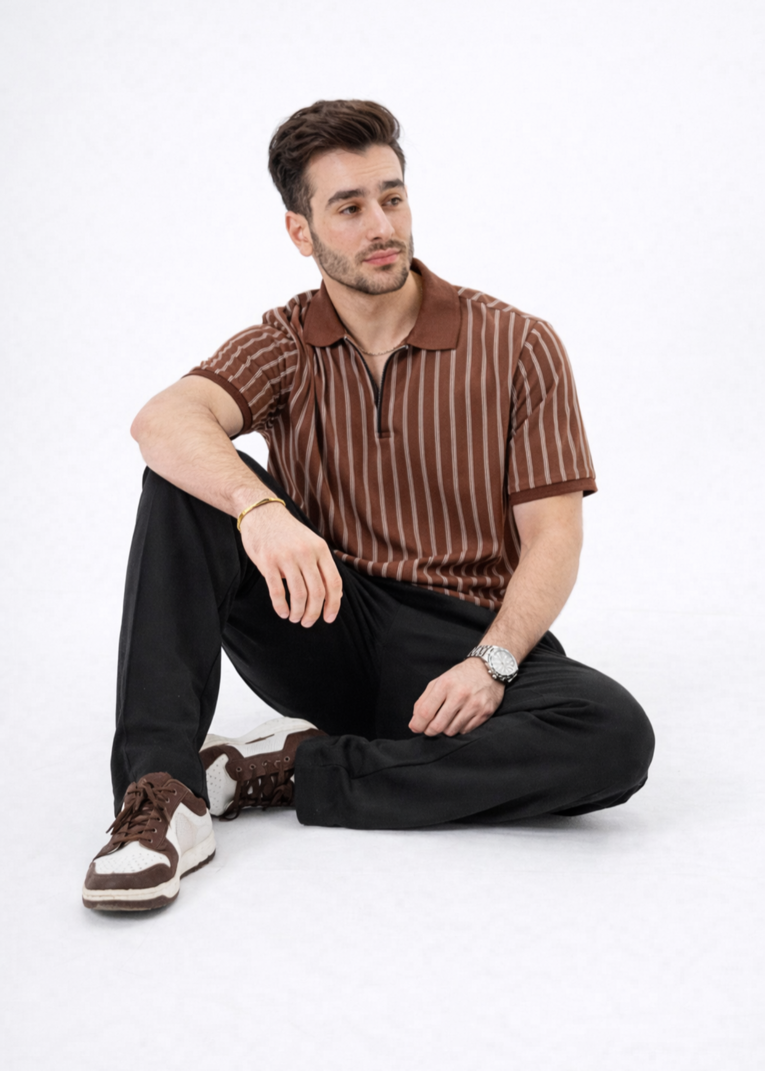 cotton Polo Shirt in Brown by Ecowears.Pk