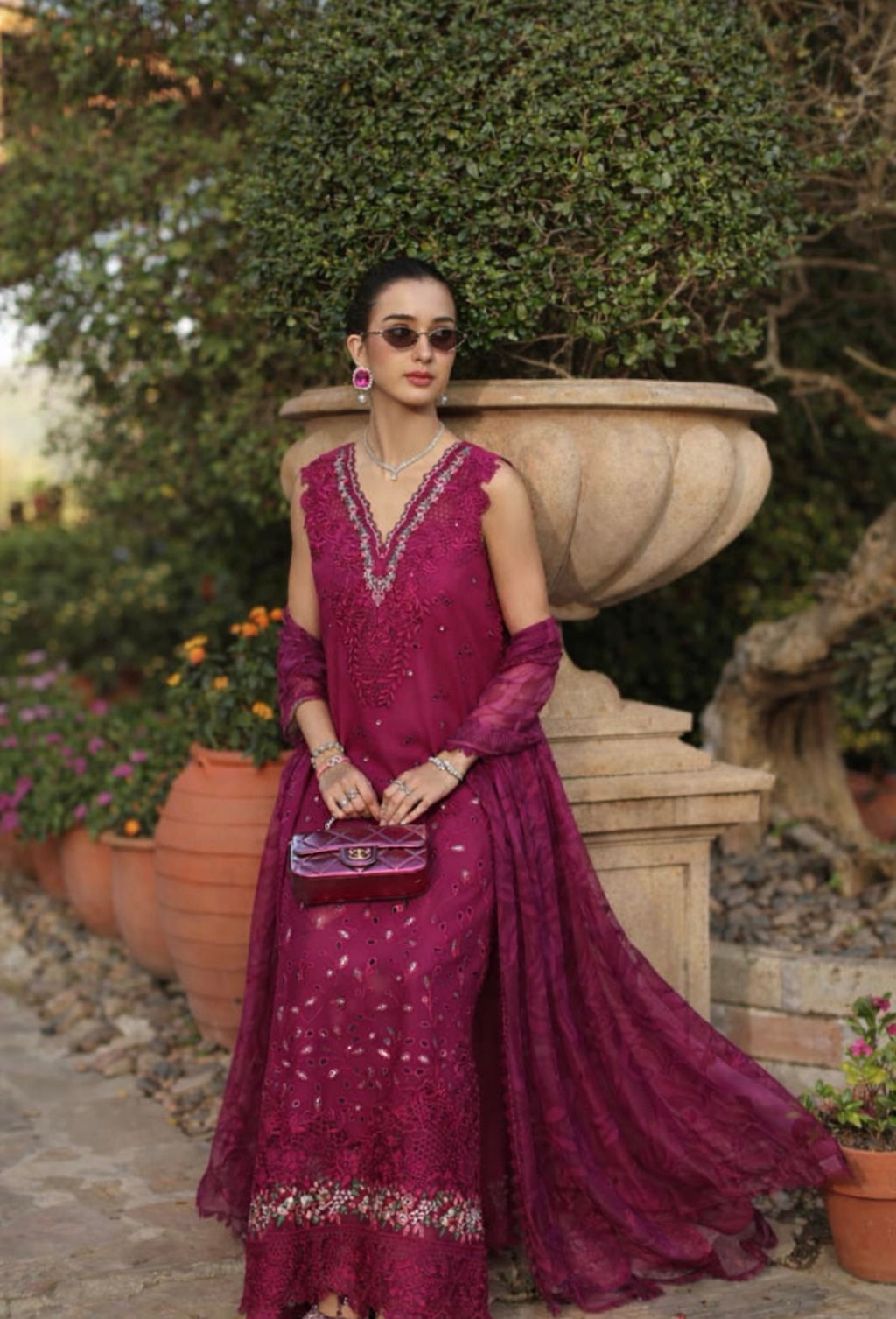 Luxury Eid Schiffli Laserkari Lawn – D6 - A - Zelina