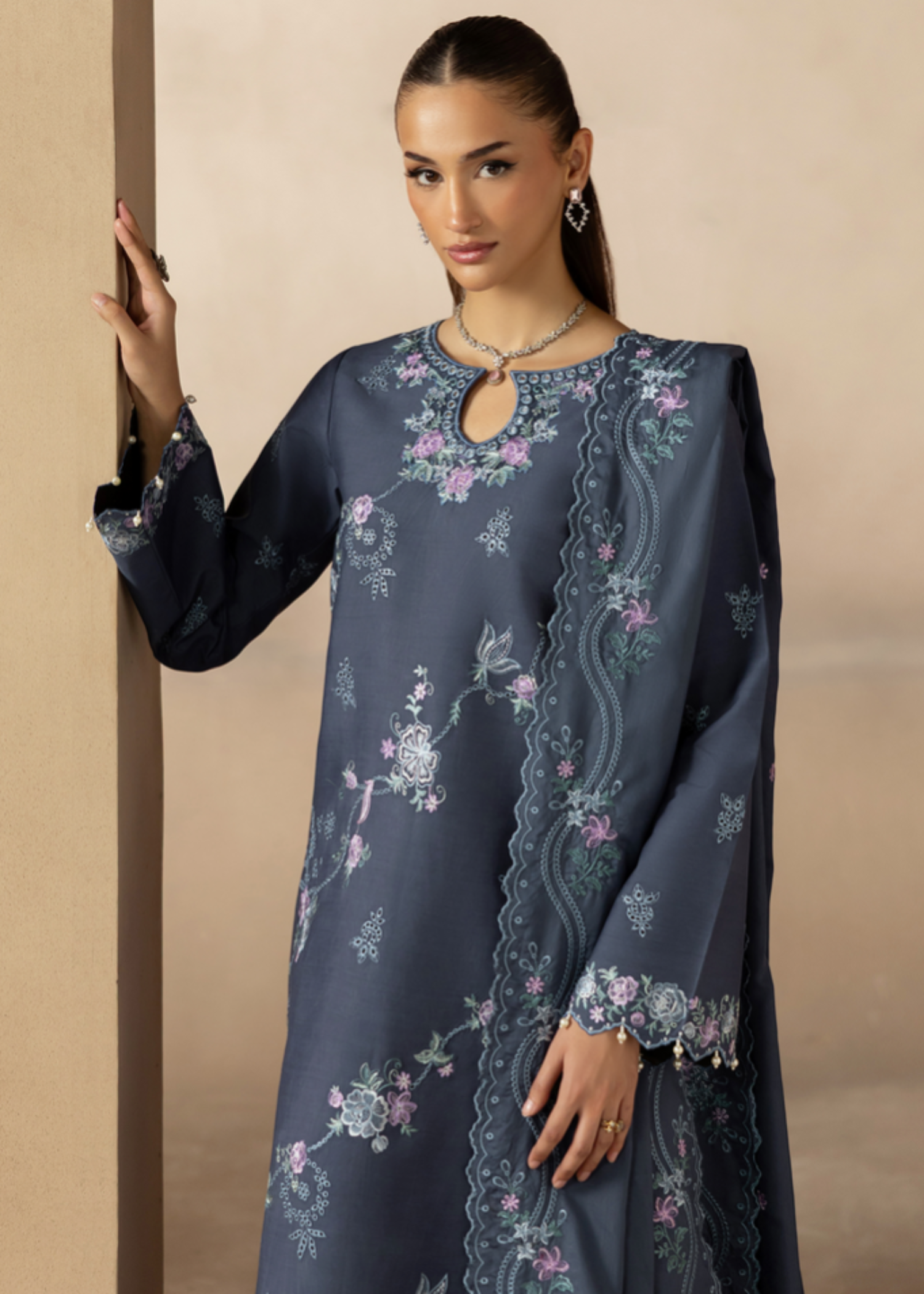 viscose Unstitched in Slate grey