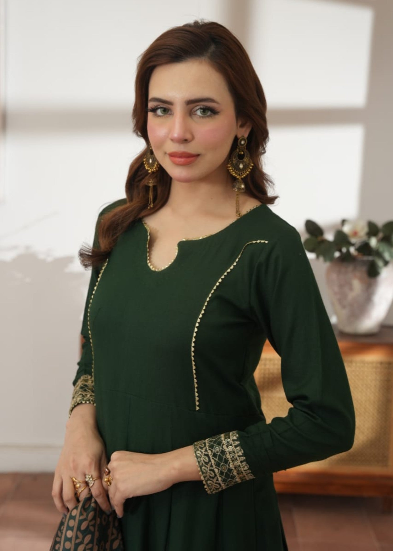 dhanak Maxi in Dark green