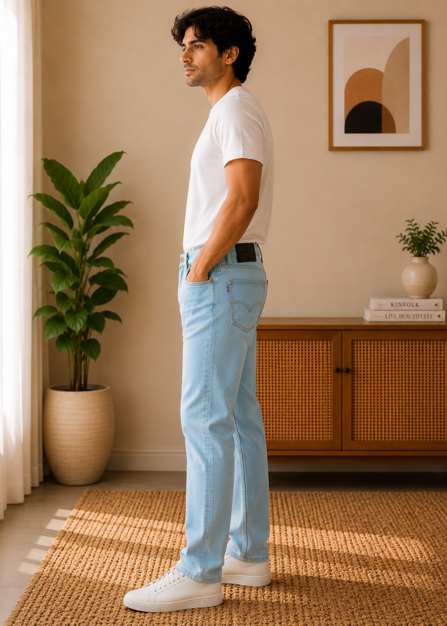 denim Jeans in Light blue by Bin Khalid