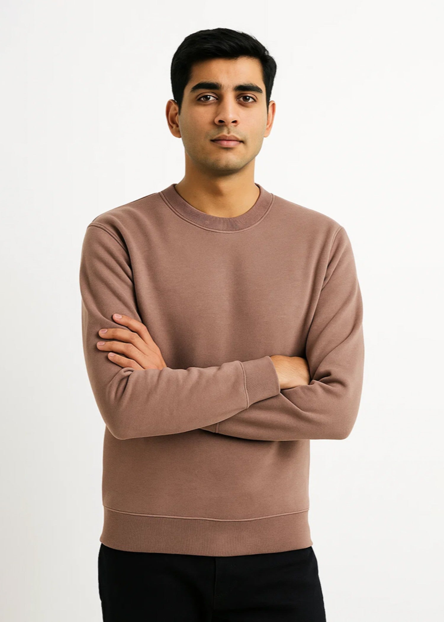 fleece Sweatshirt in Sand brown