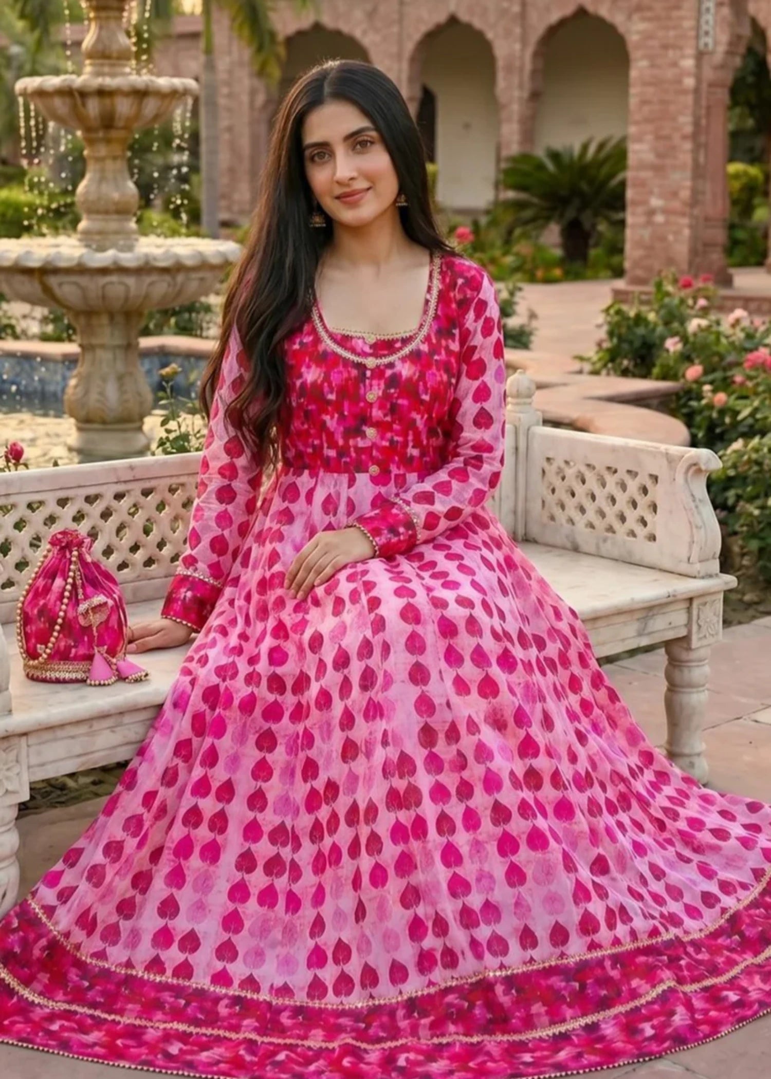 lawn Maxi in Magenta