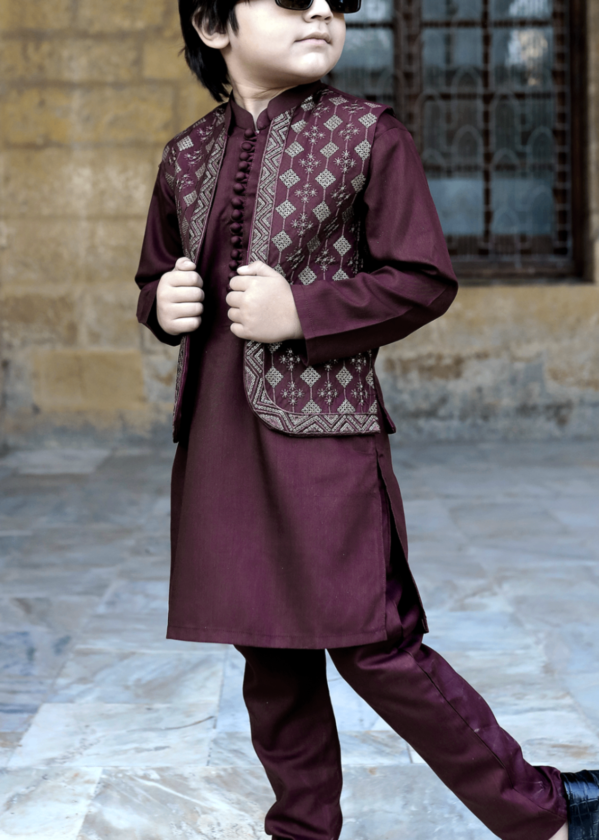 suiting Waistcoat in Maroon