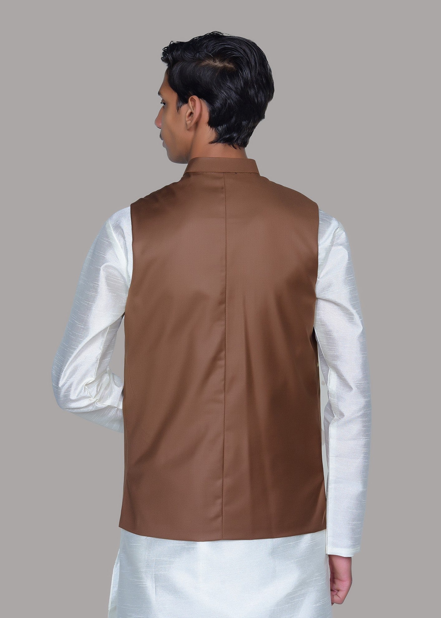 tropical Waistcoat in Brown