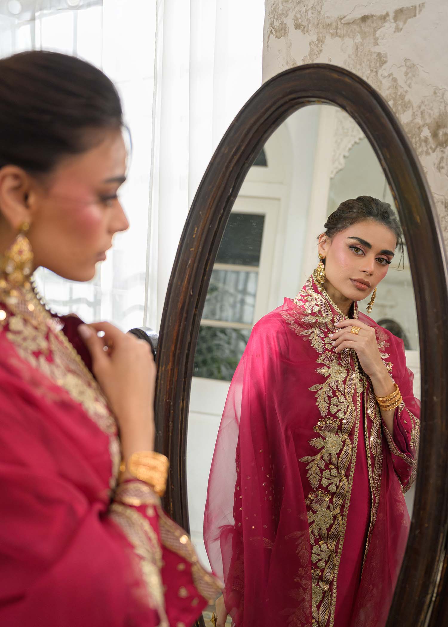 charmuse/shamooz Kurta Set in Raspberry pink