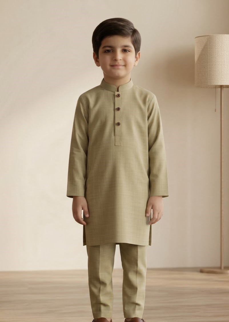 wash & wear Kurta Set in Beige