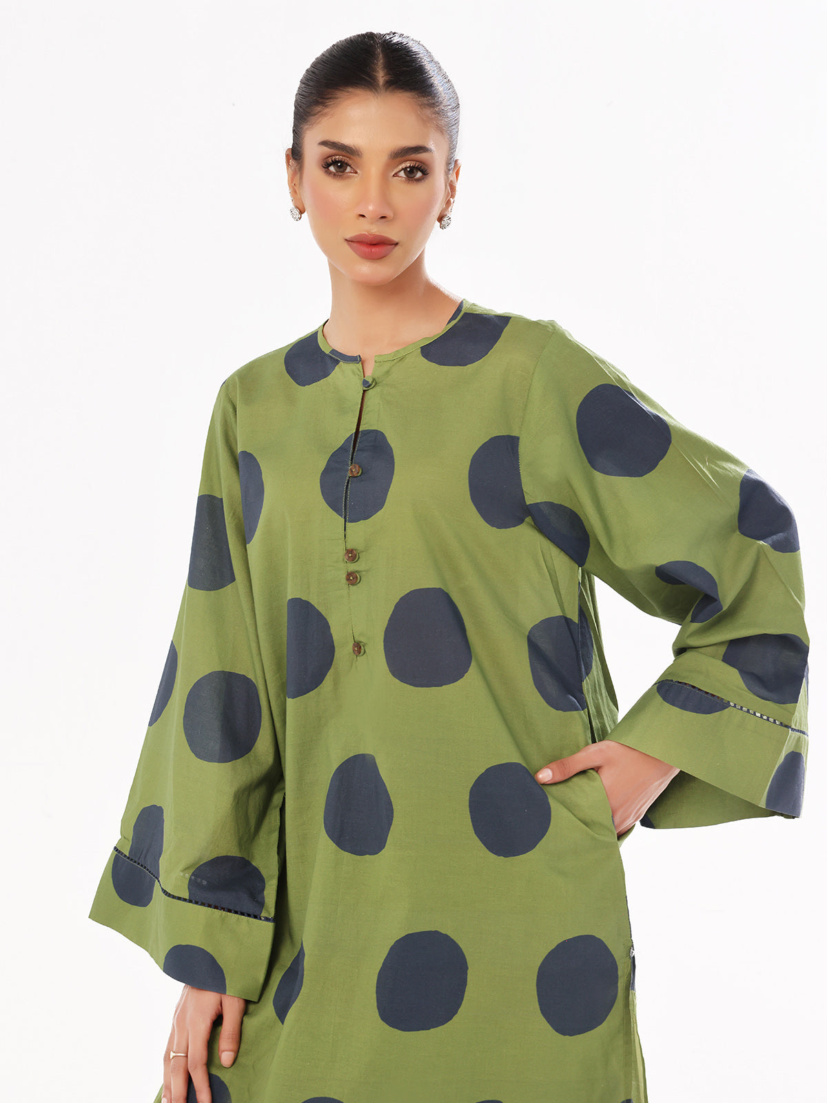 swiss lawn Co Ord Sets in Olive green