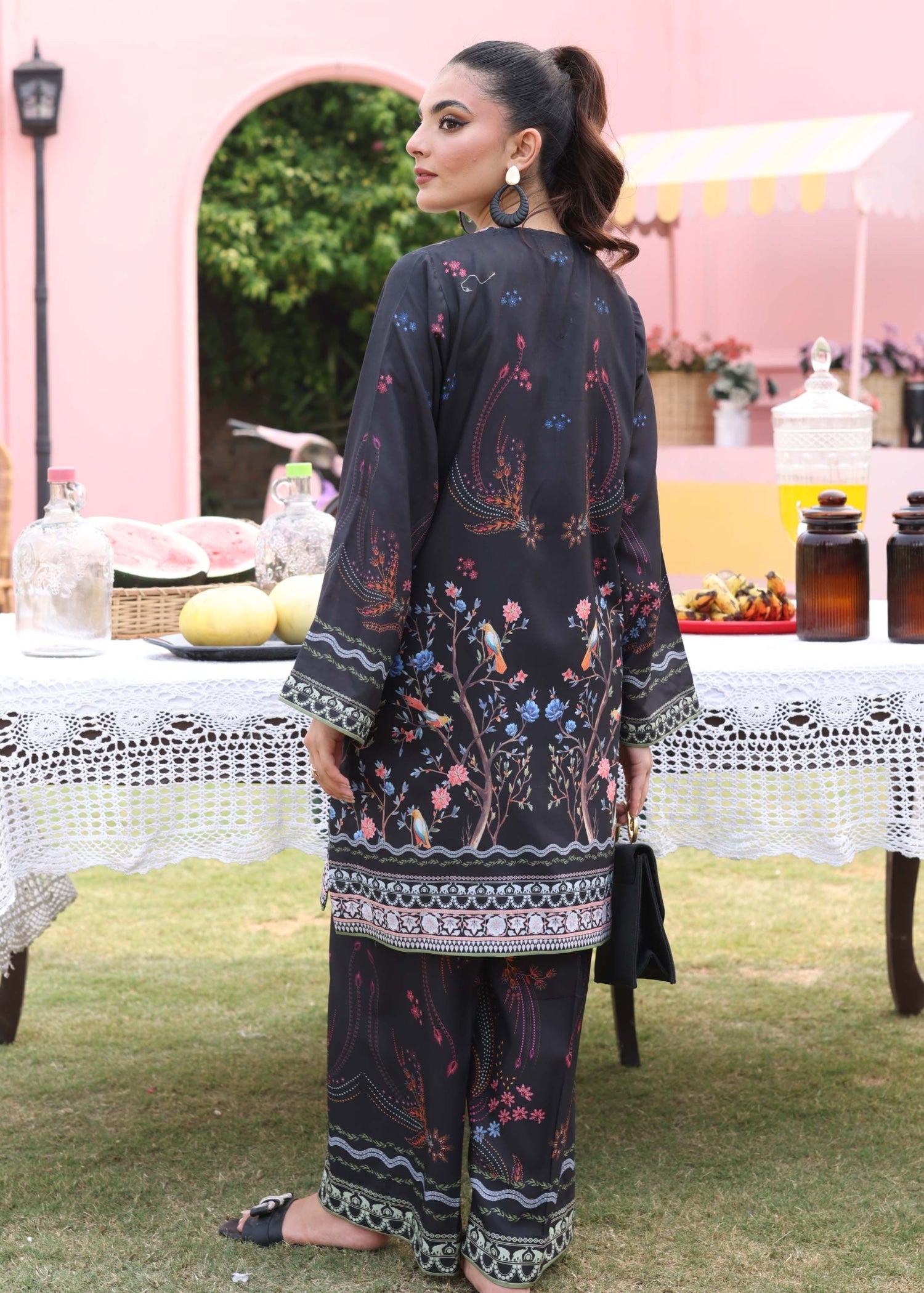 poly lawn Co Ord Sets in Onyx
