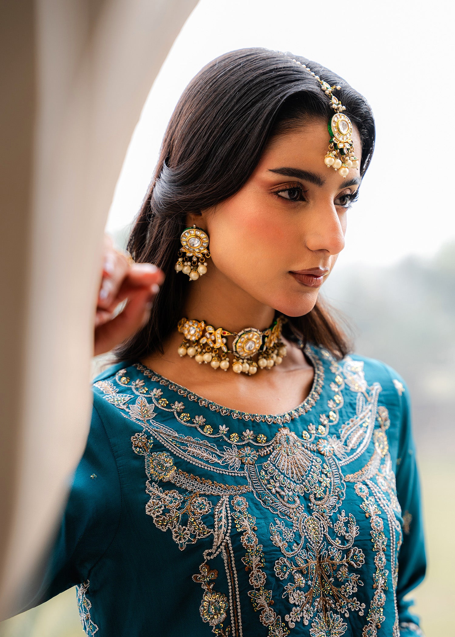 viscose Sharara in Teal