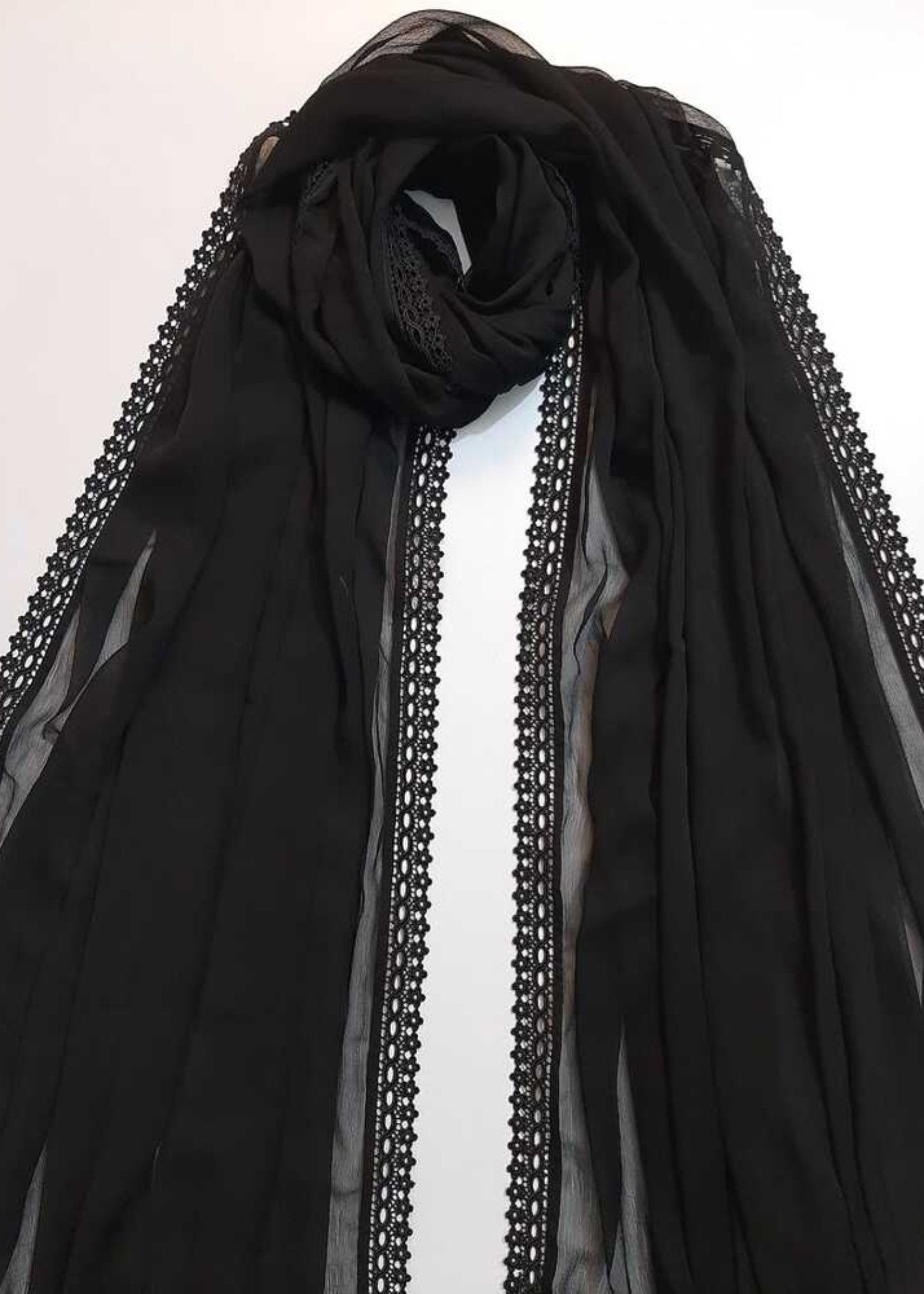 Dupatta in Black Color by - Trendy Women Dupatta ZOB1482