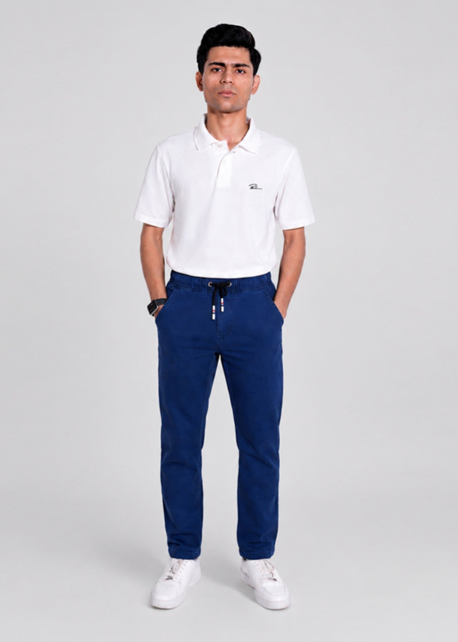 polycotton Trousers in Sapphire blue