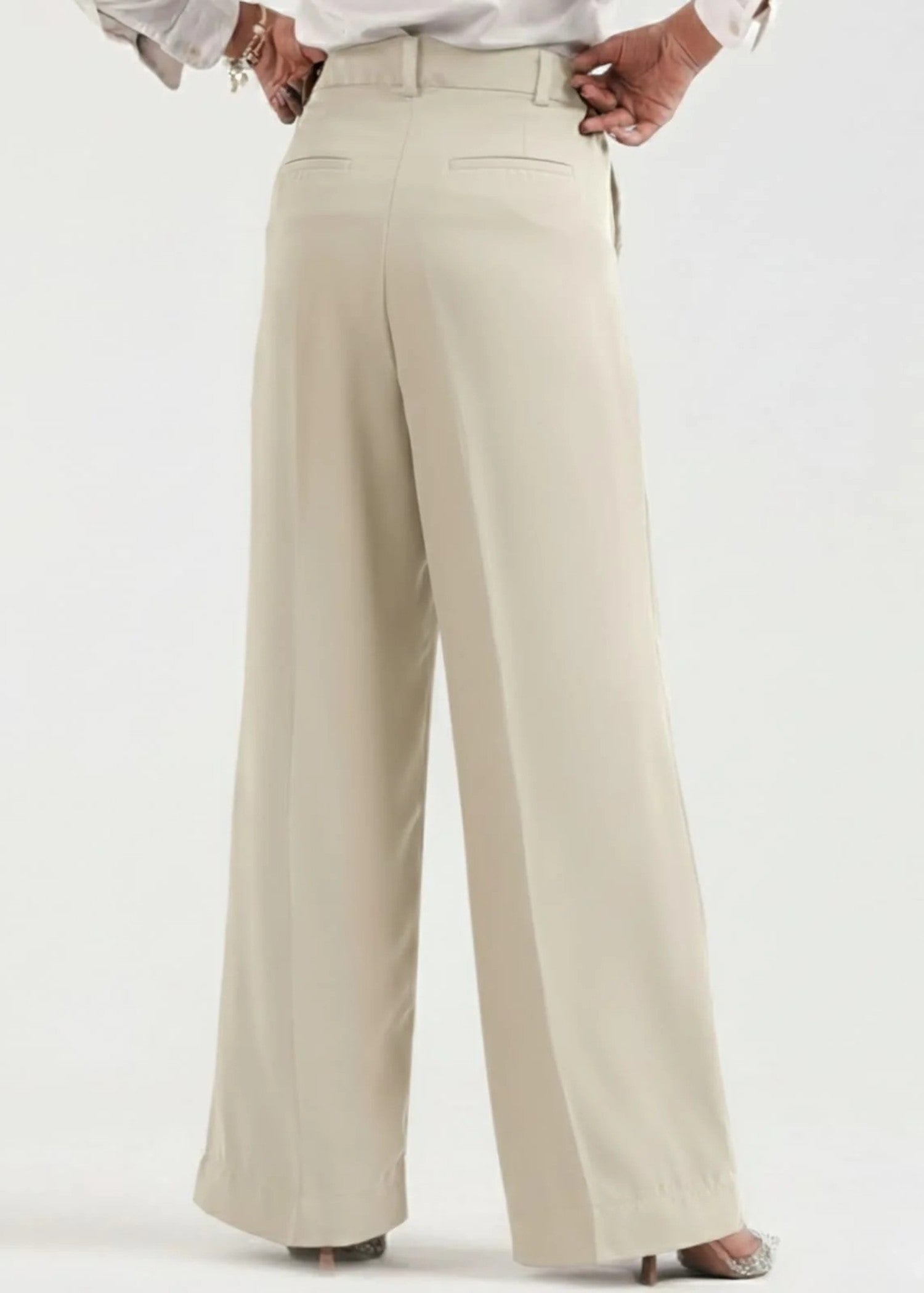 crepe georgette Pants in Ivory