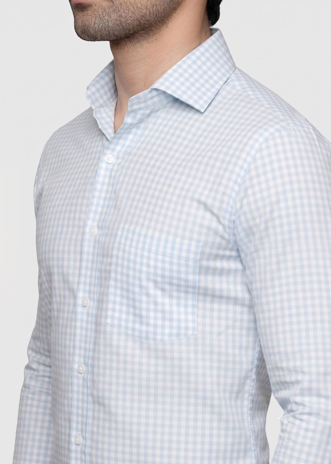 cotton Formal Shirt in Light blue