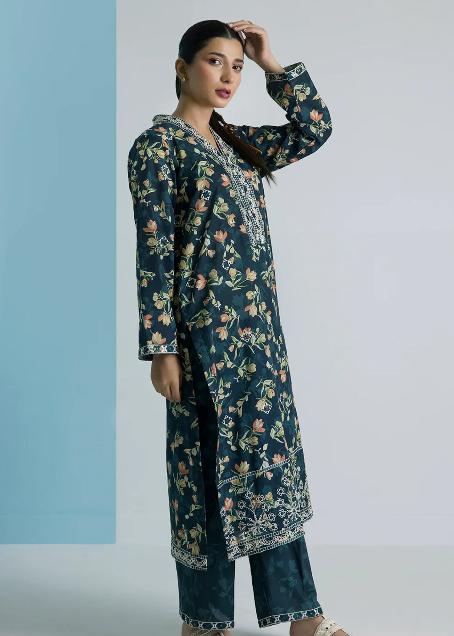 cambric Co Ord Sets in Dark blue