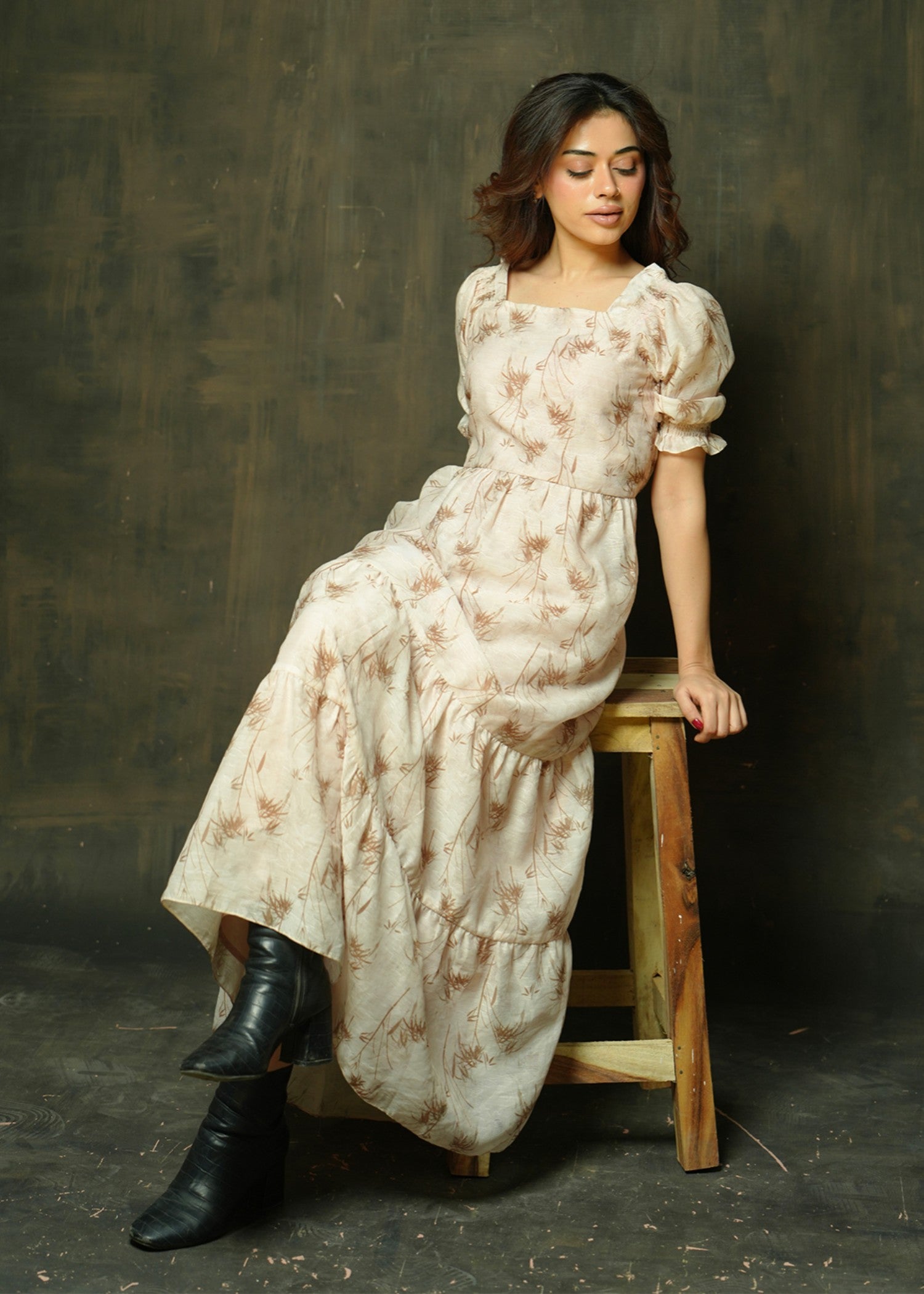 polyester Maxi in Beige