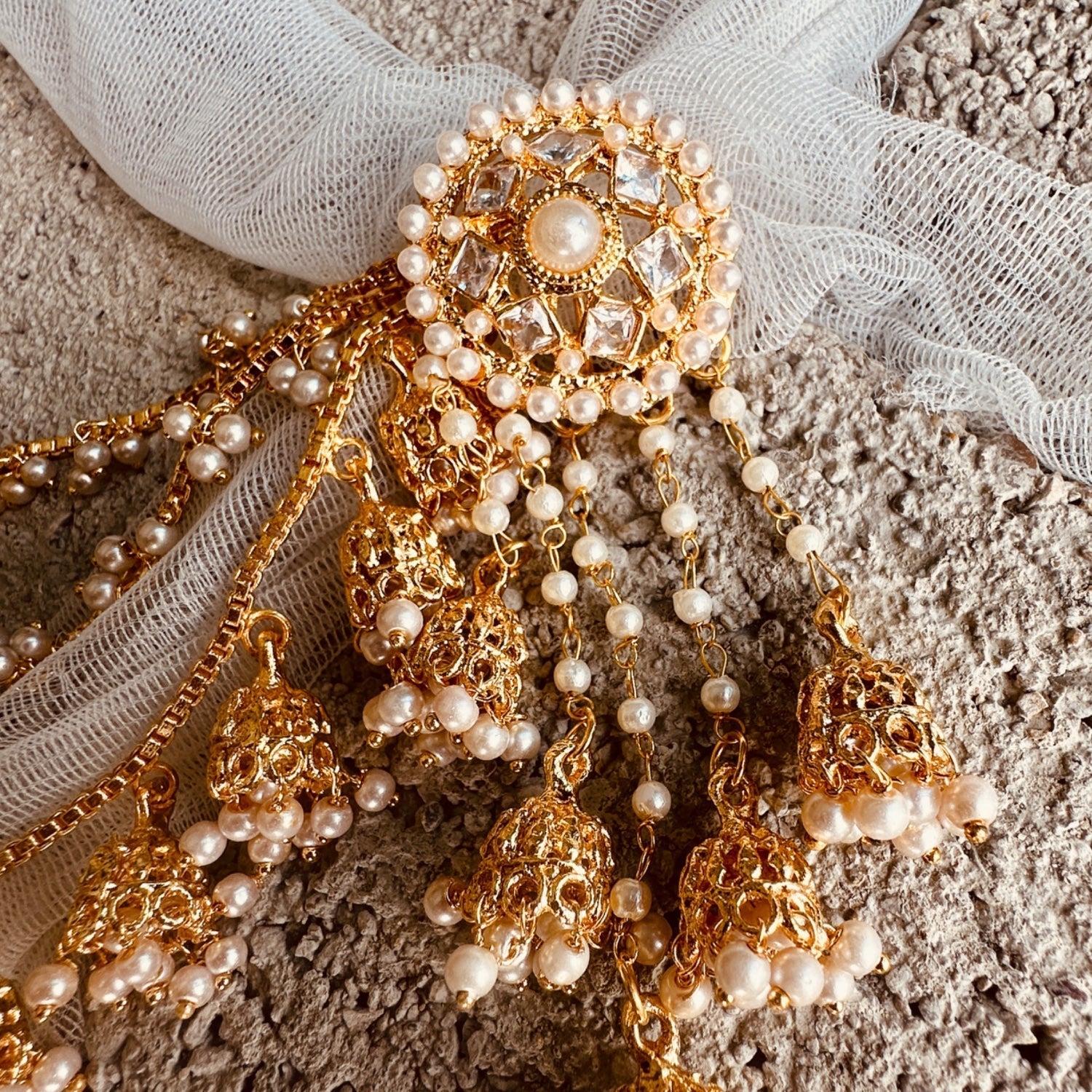 Earrings in Mari gold Color by - Trendy Women Earrings LBM9415