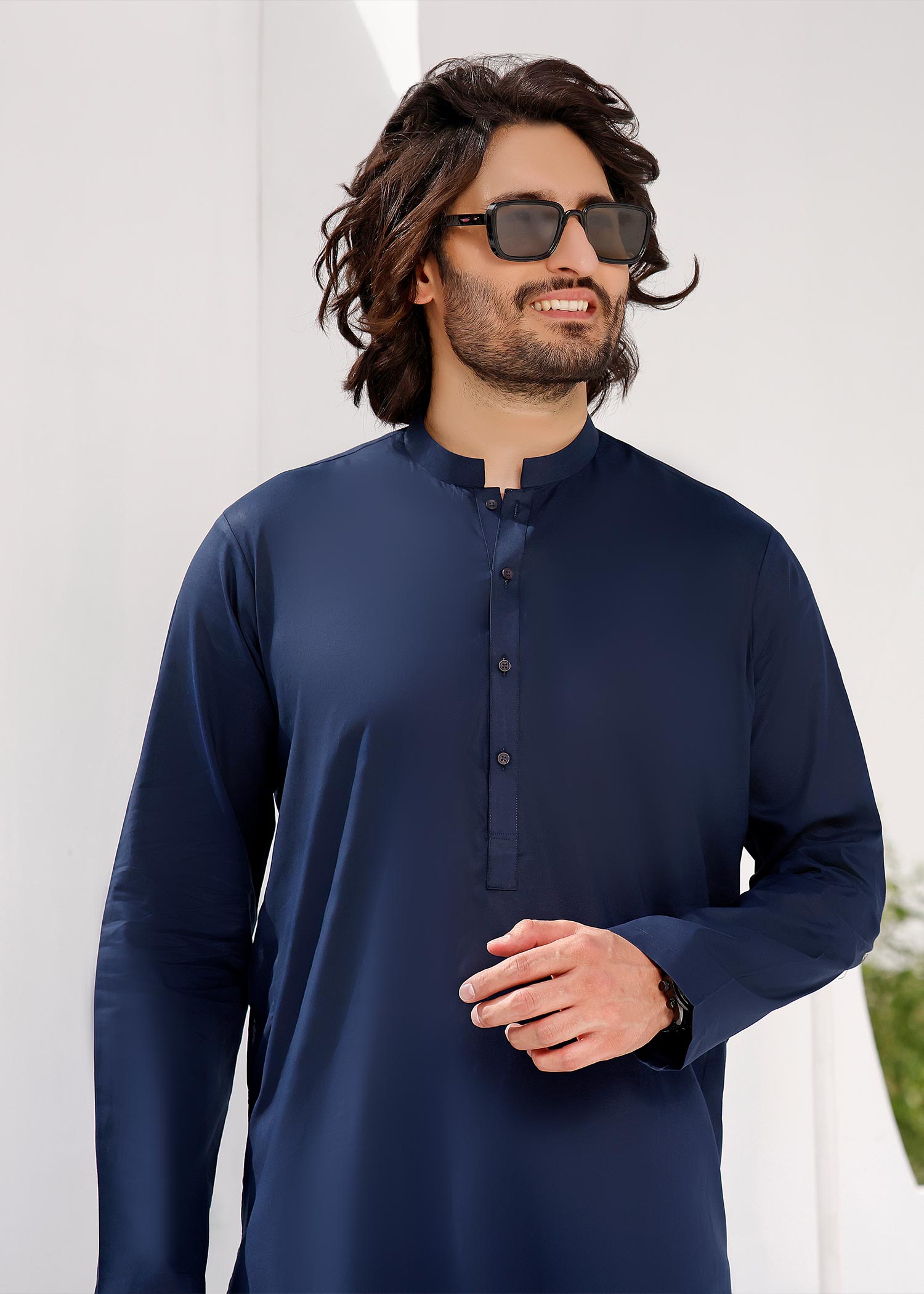 cotton Kurta Set in Navy blue by The Great Masters (TGM)