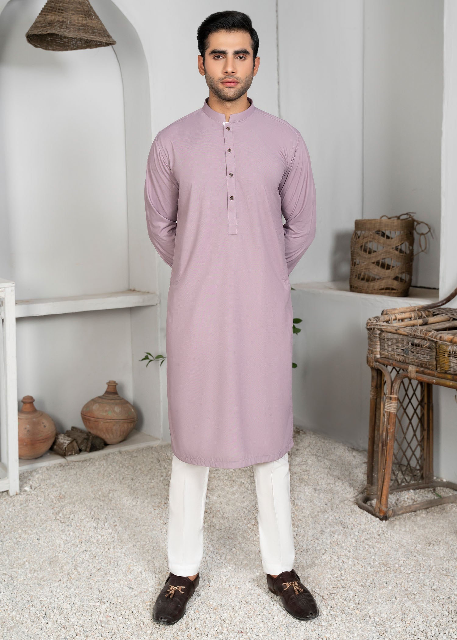 wash & wear Kurta Set in Lilac