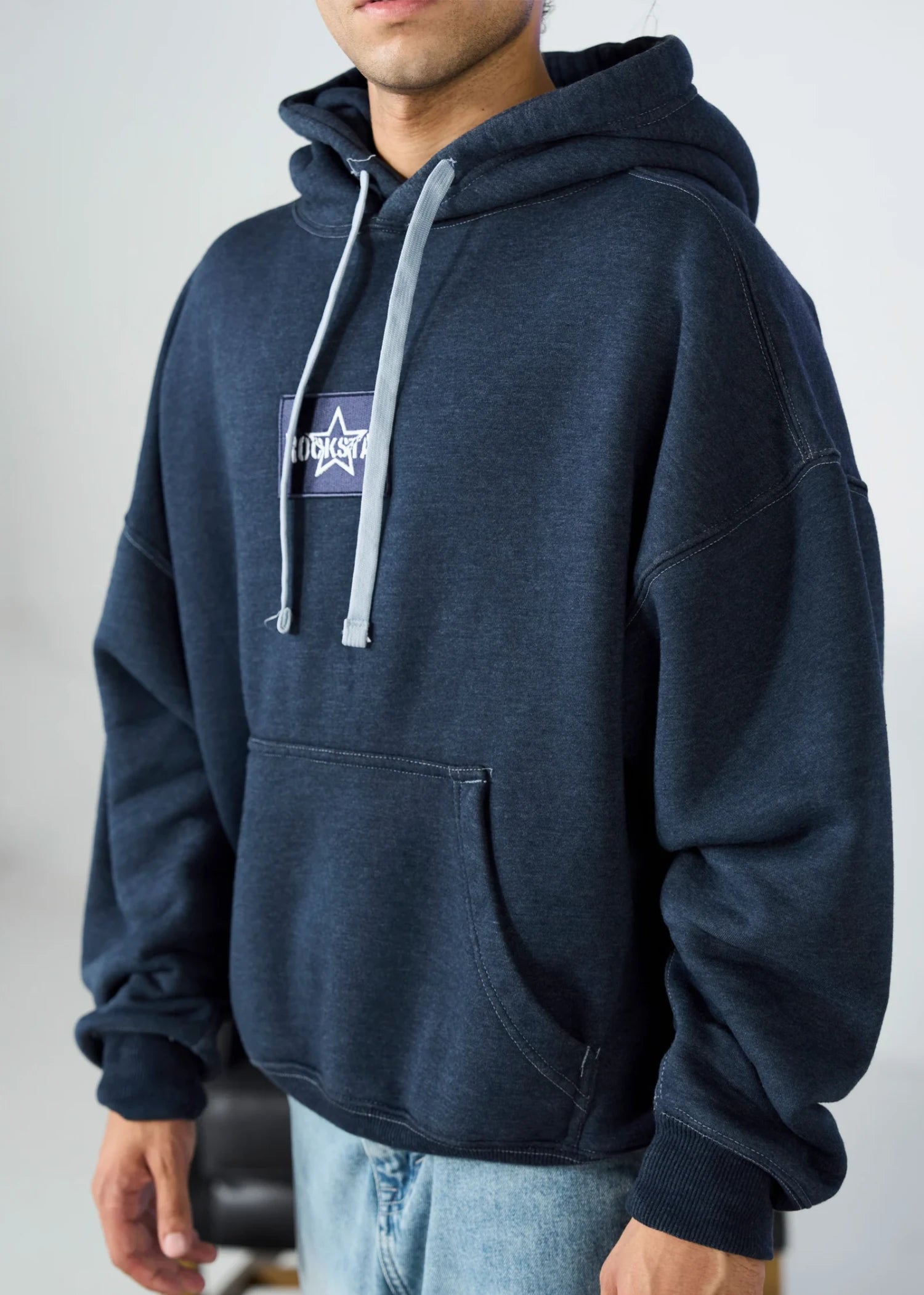 terry Hoodie in Navy blue