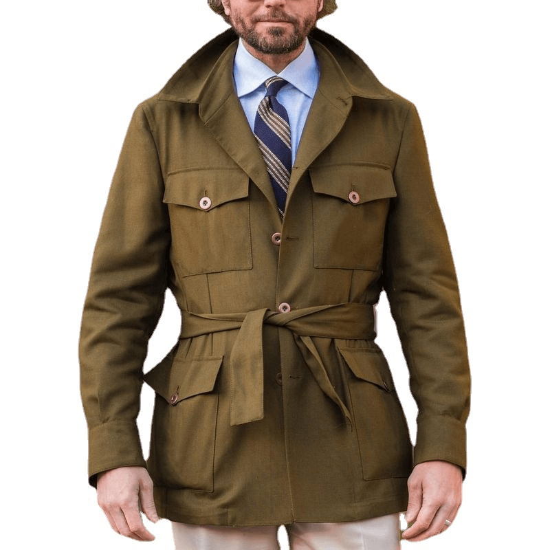Autumn Men's Long Slim Coat - British Style Fashion Jacket