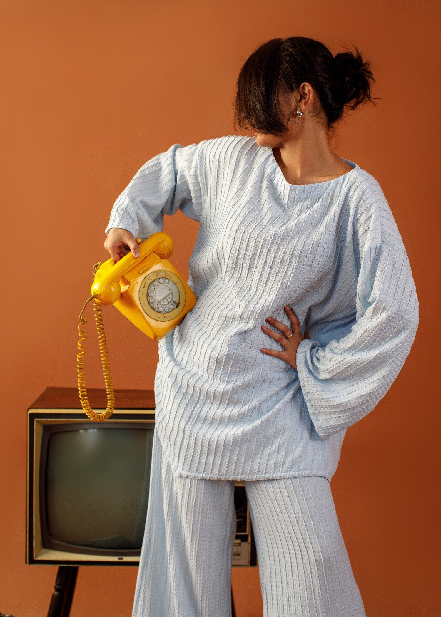 jersey knit Co Ord Sets in Powder blue