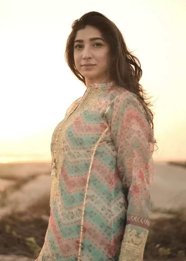 organza Kurta Set in Multi