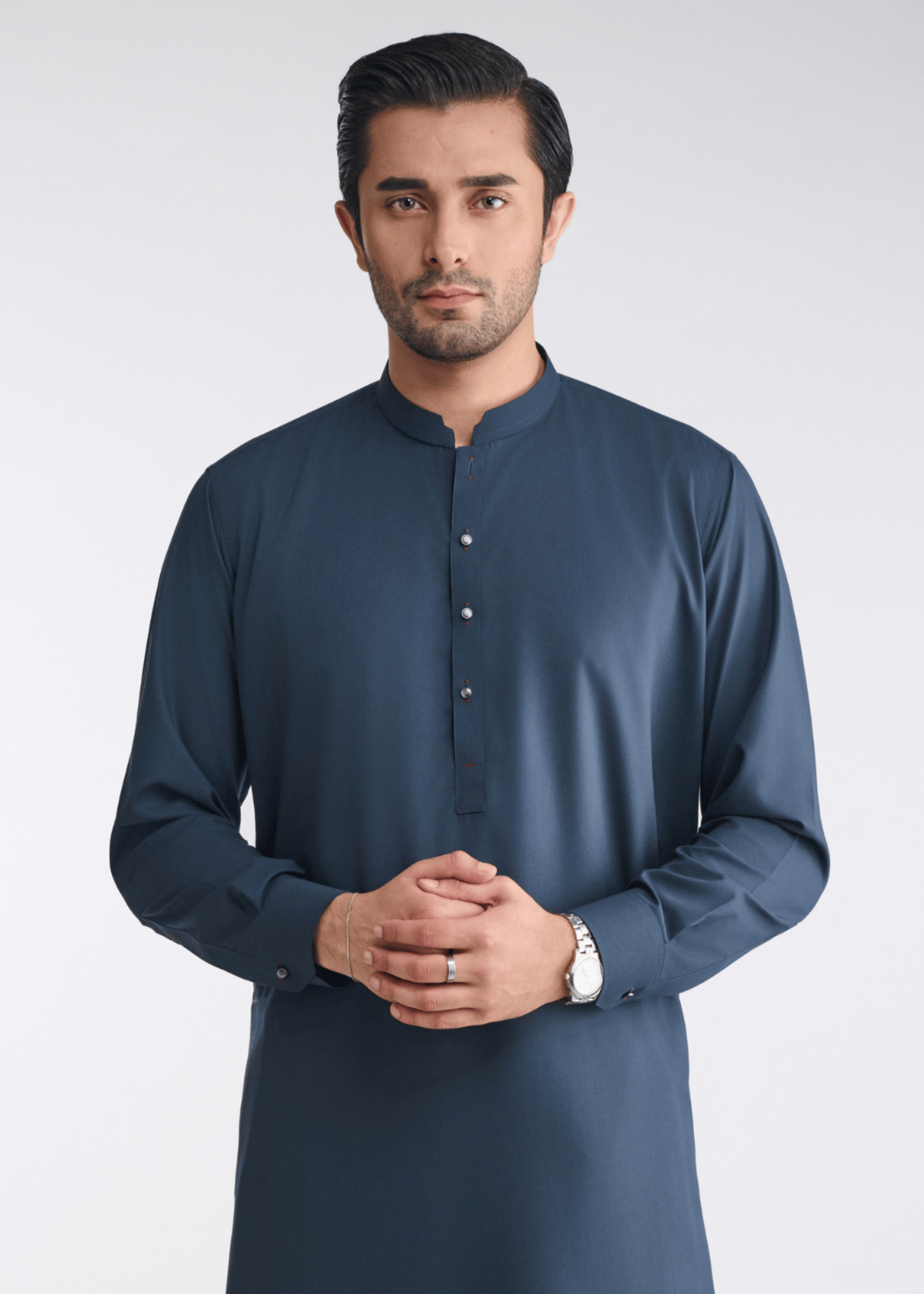 cotton Shalwar Kameez in Navy blue