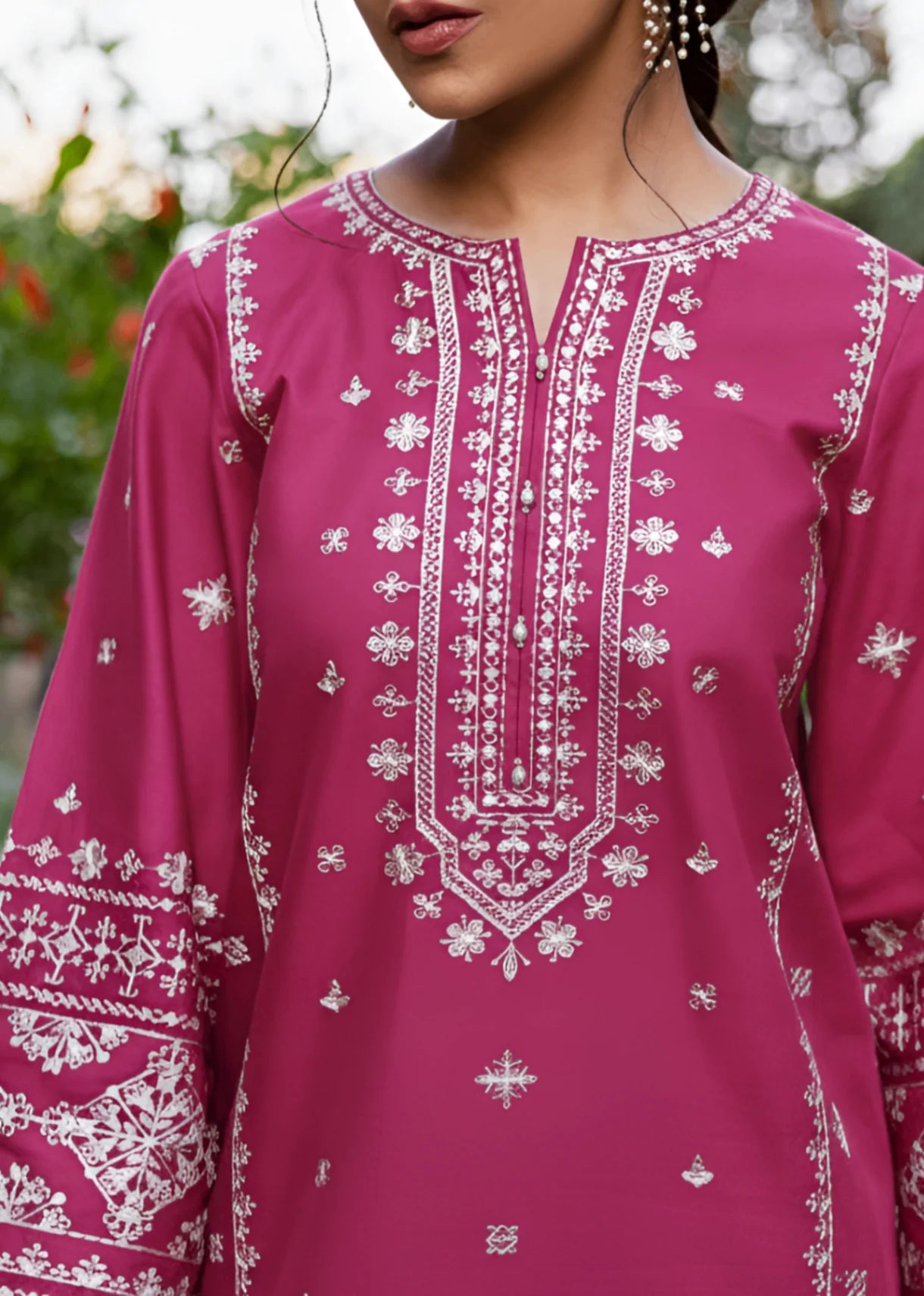 linen Kurta Set in Mulberry