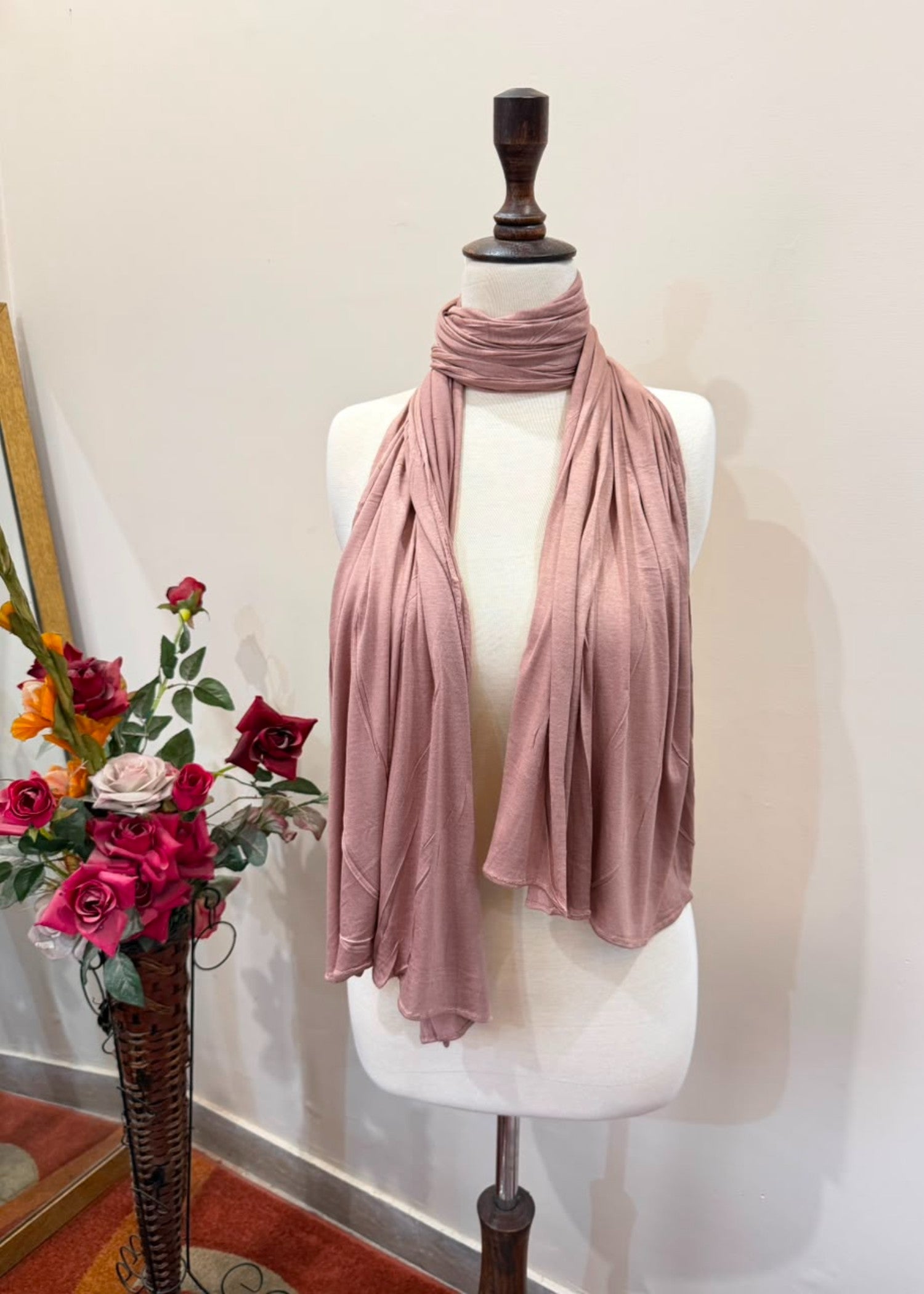 jersey knit Hijab in Toast orange