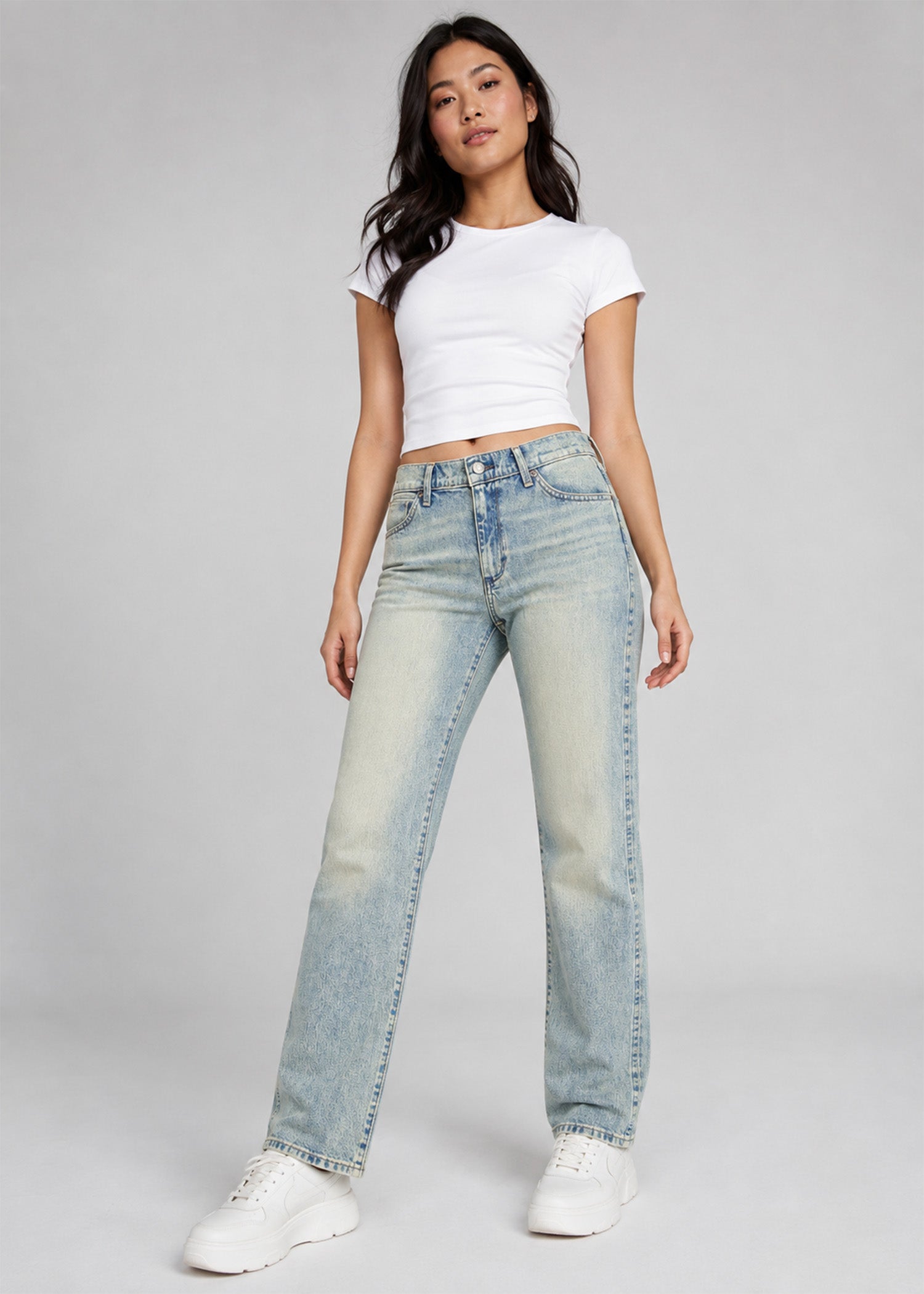 denim Jeans in Light cyan