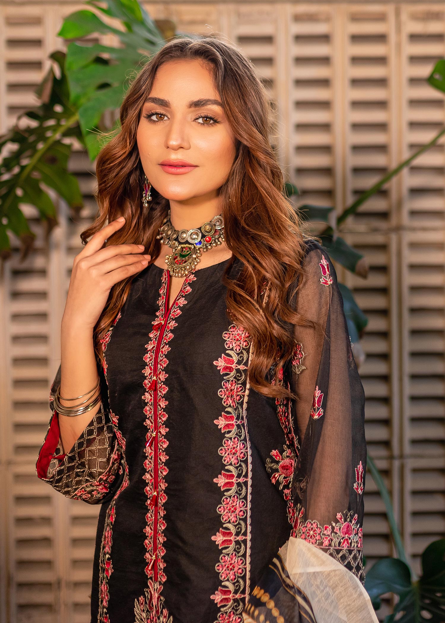 organza Kurti in Black