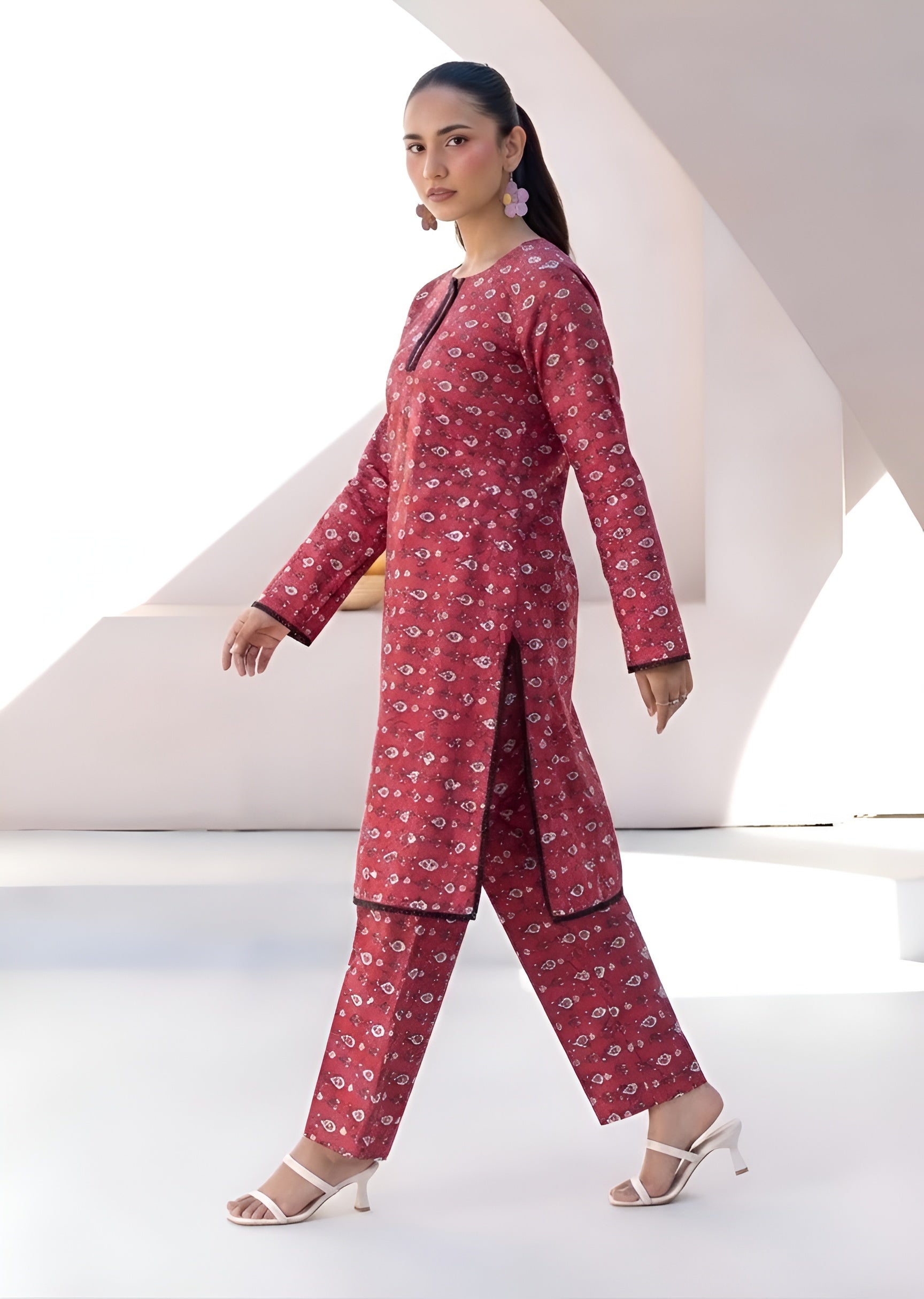 linen Co Ord Sets in Raspberry pink