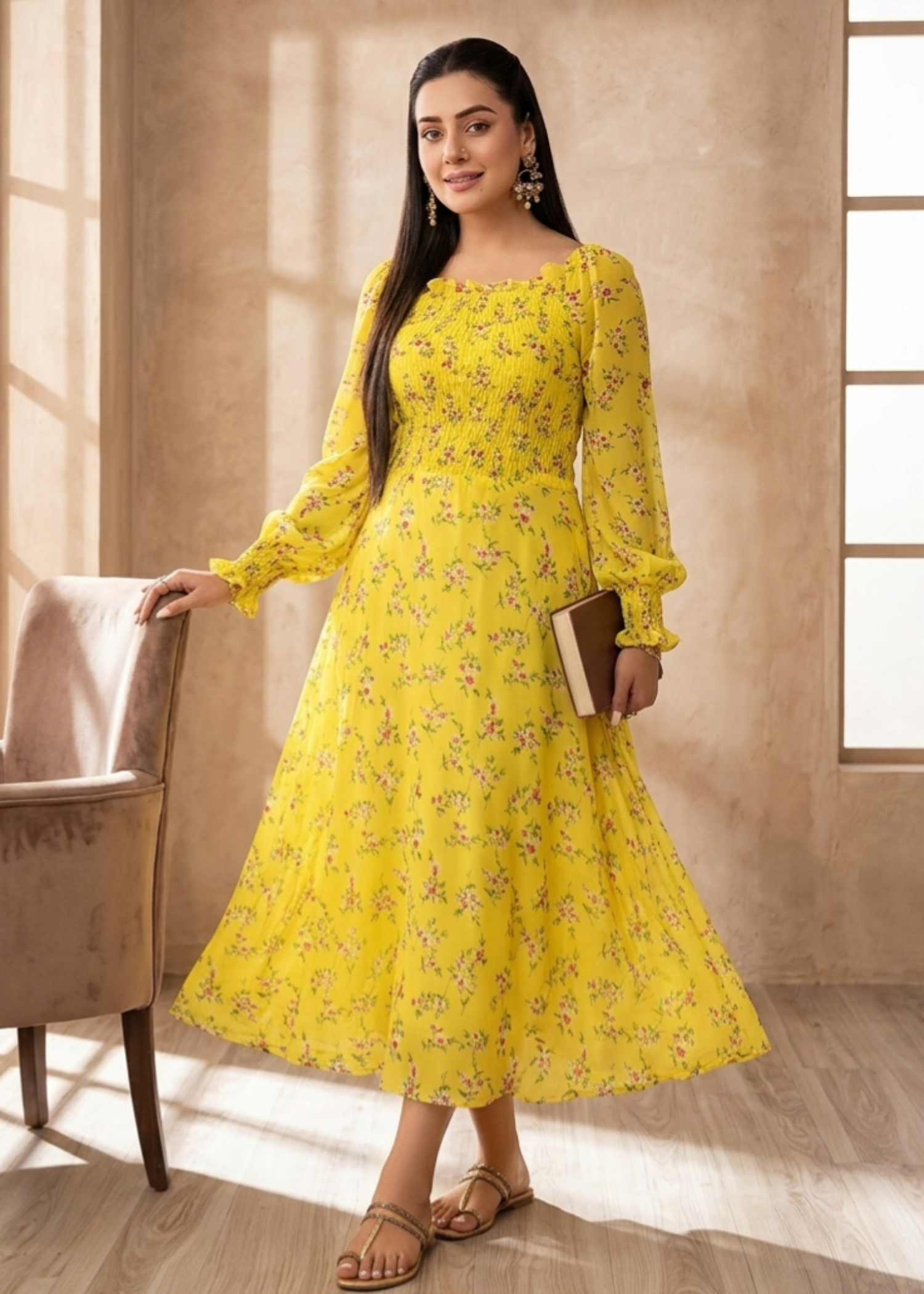 chiffon Maxi in Yellow