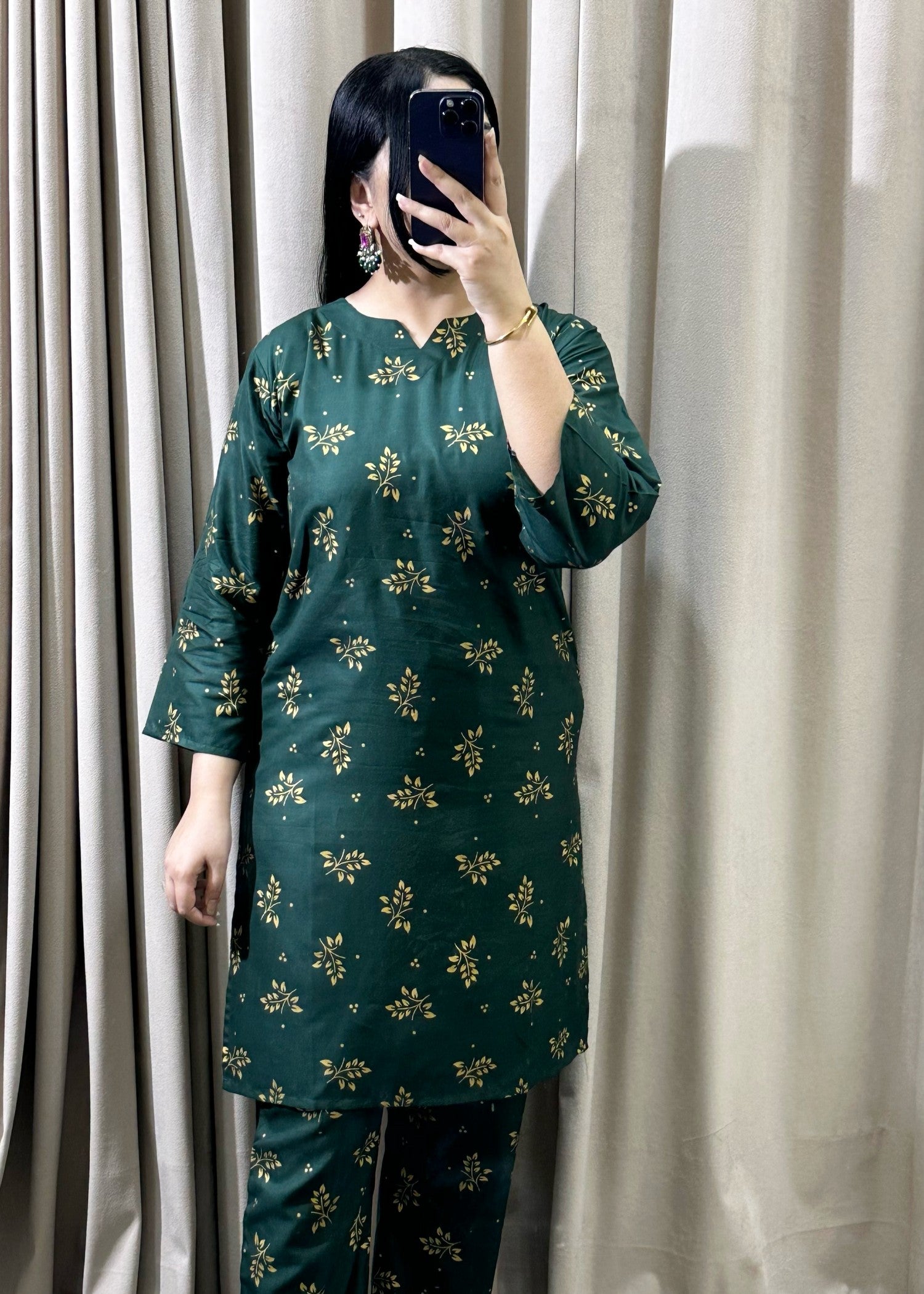 linen Co Ord Sets in Bottle green