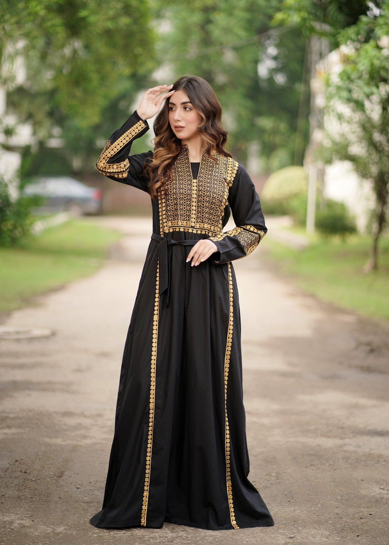 linen Maxi in Black