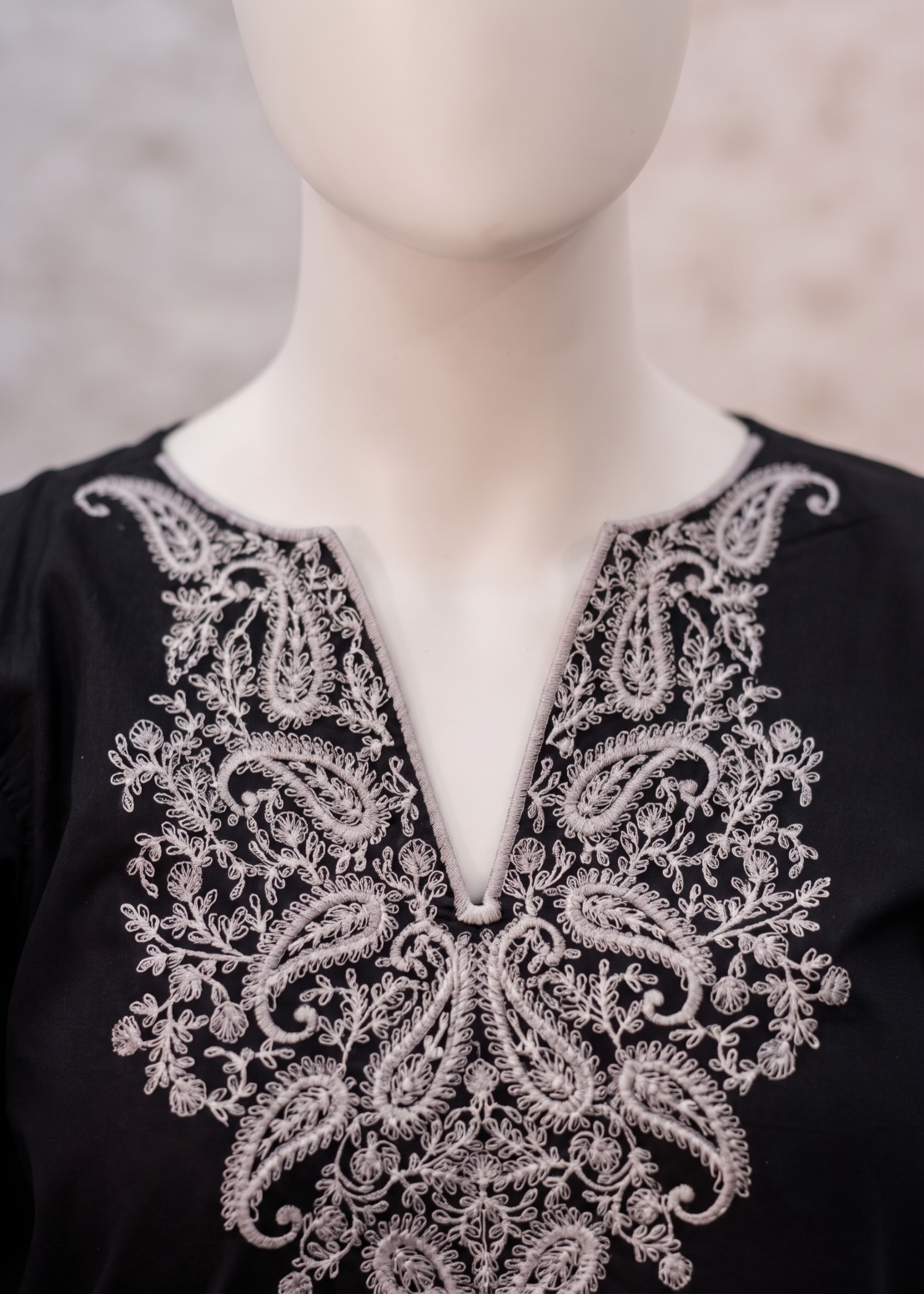 cotton dobby Kurta Set in Black