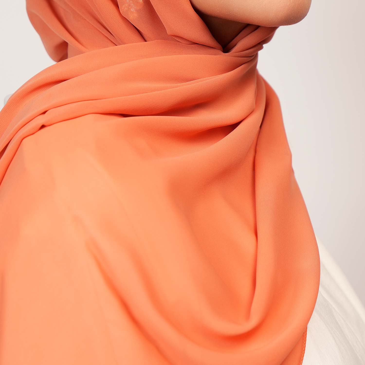 chiffon Hijab in Orange