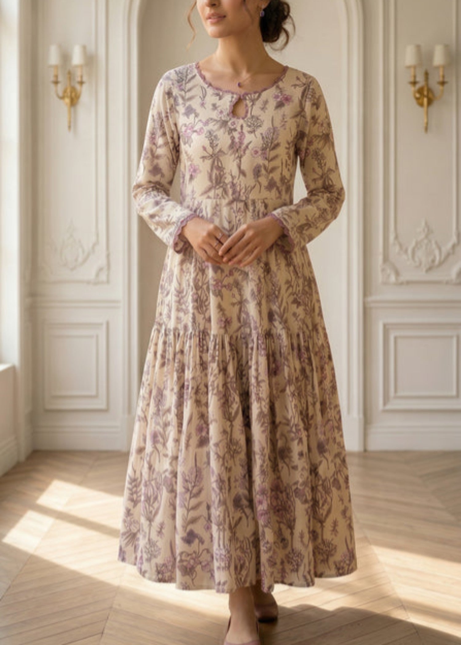 cotton Maxi in Camel brown