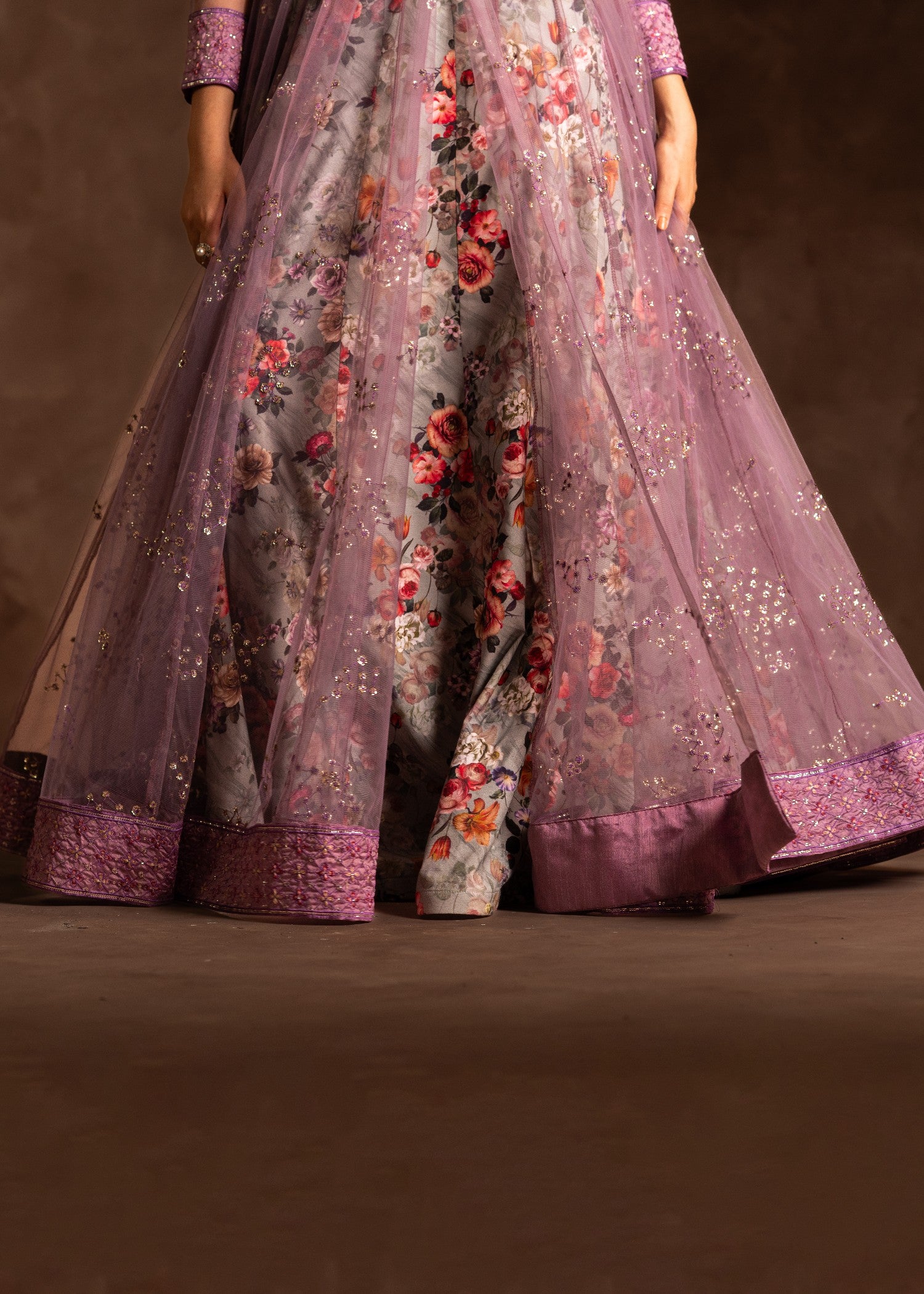 net Maxi in Grey, purple