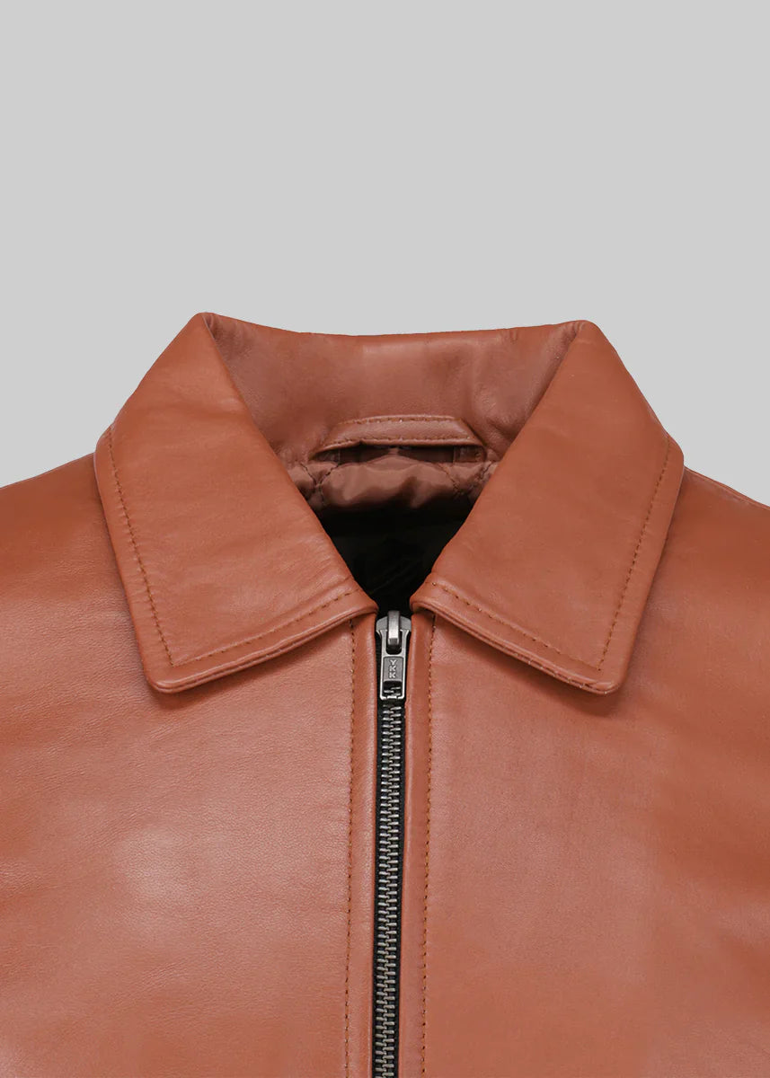 leather Jacket in Brown