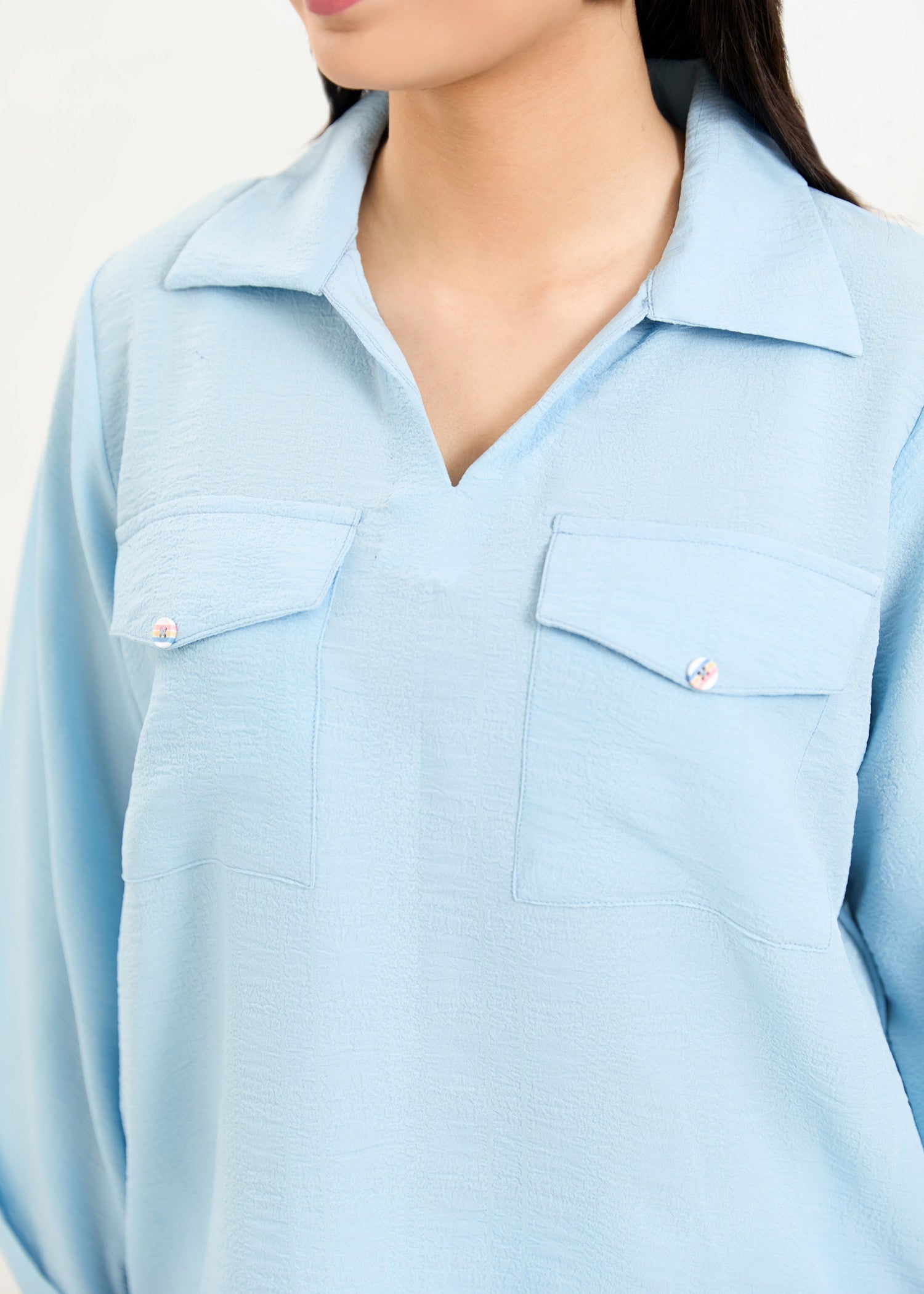 seersucker Co Ord Sets in Light cyan