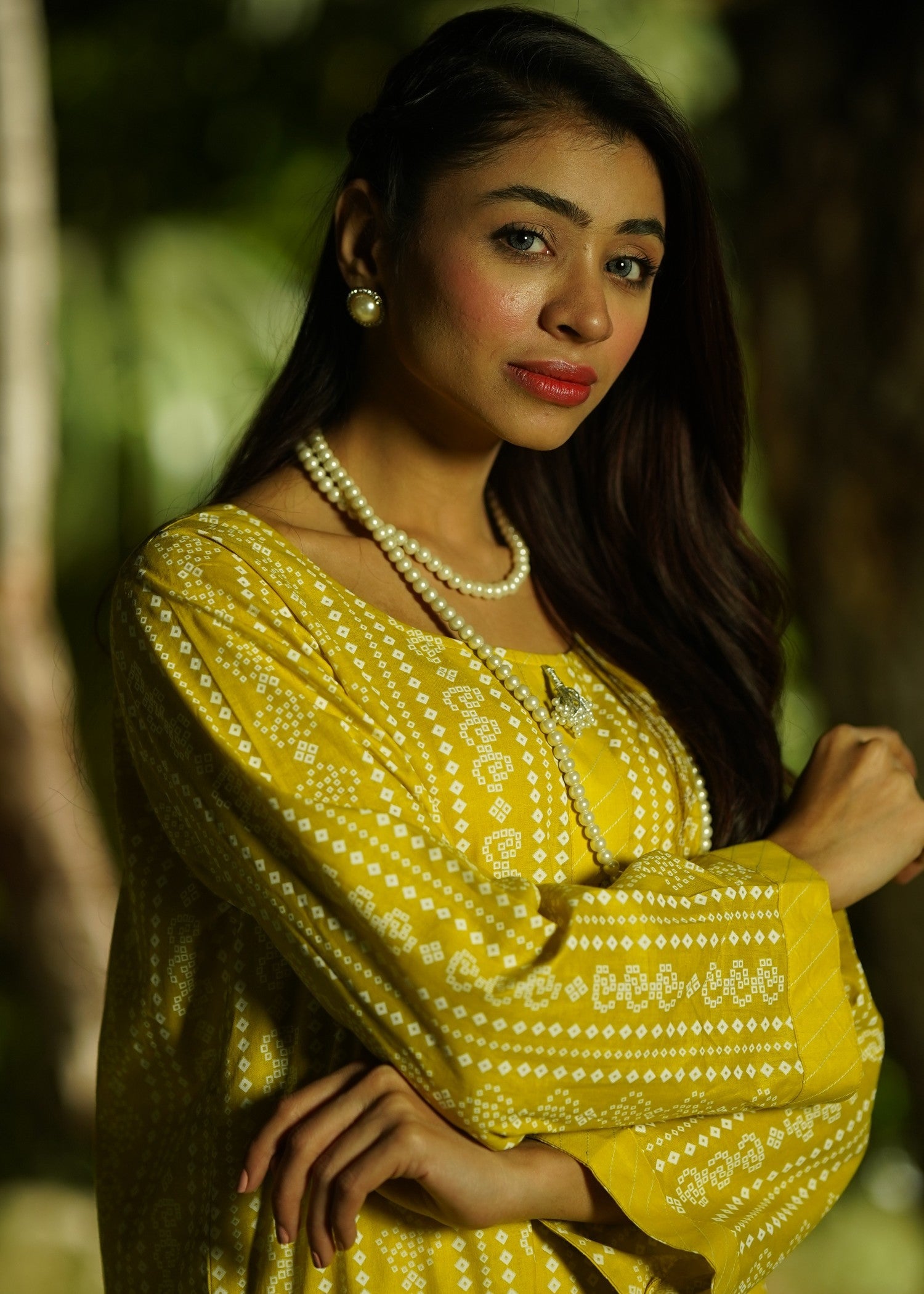 basic lawn Kurti in Key lime