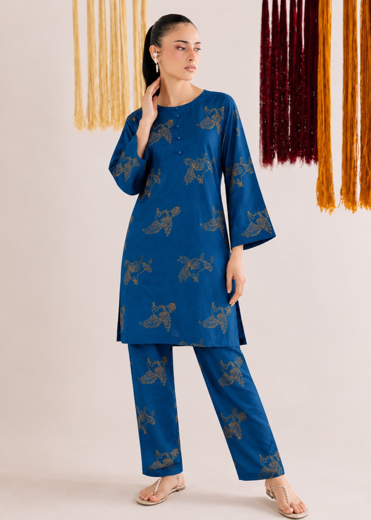 linen Co Ord Sets in Cobalt blue
